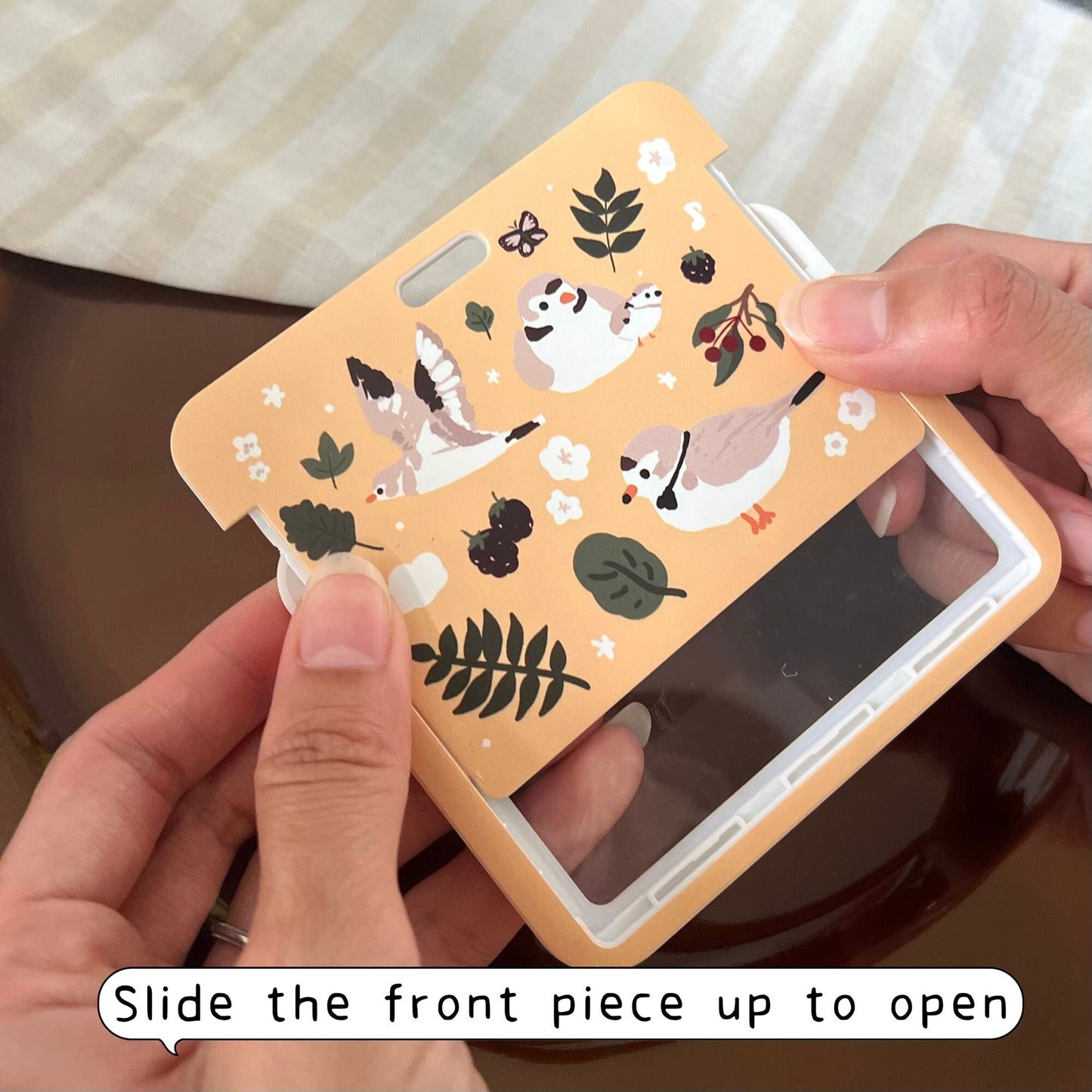 Yellow Birds ID Badge Holder with Lanyard