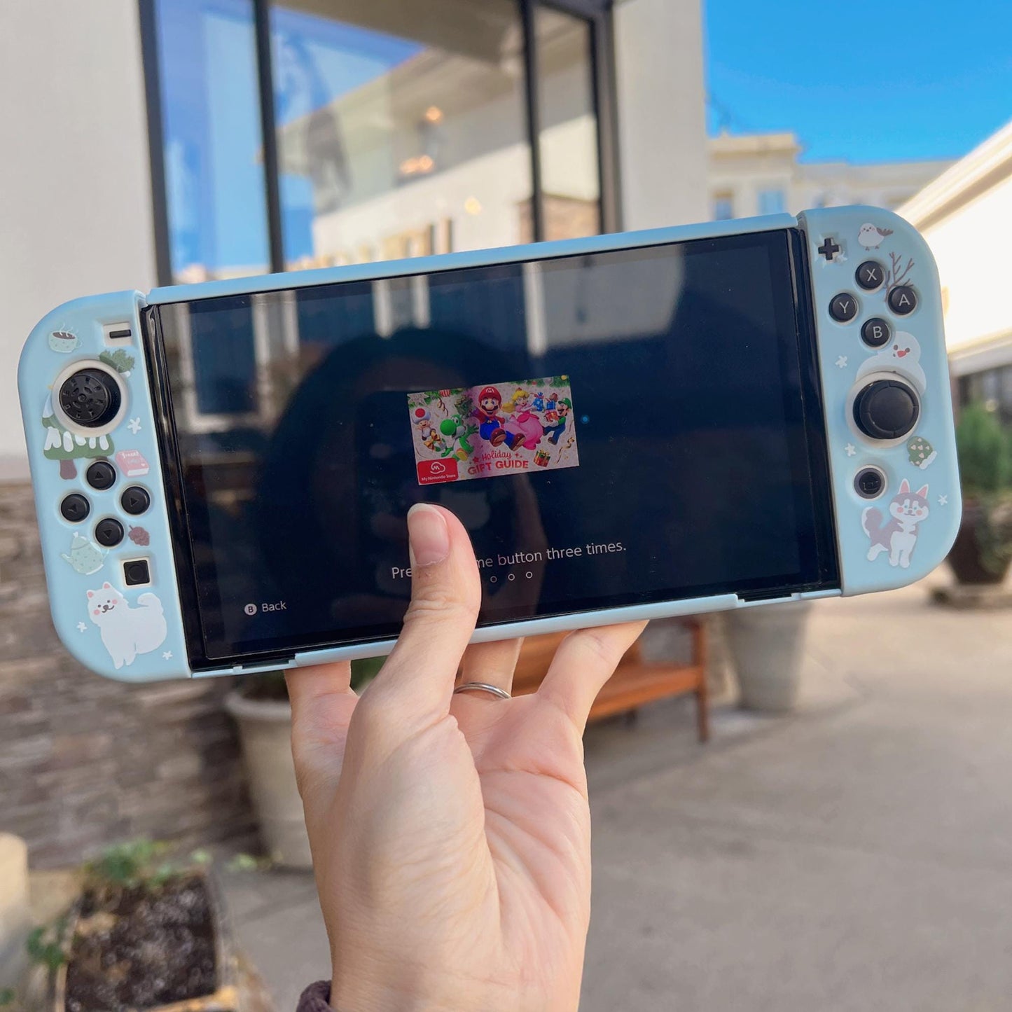 Winter Husky Samoyed Case for Nintendo Switch, Switch OLED and Lite