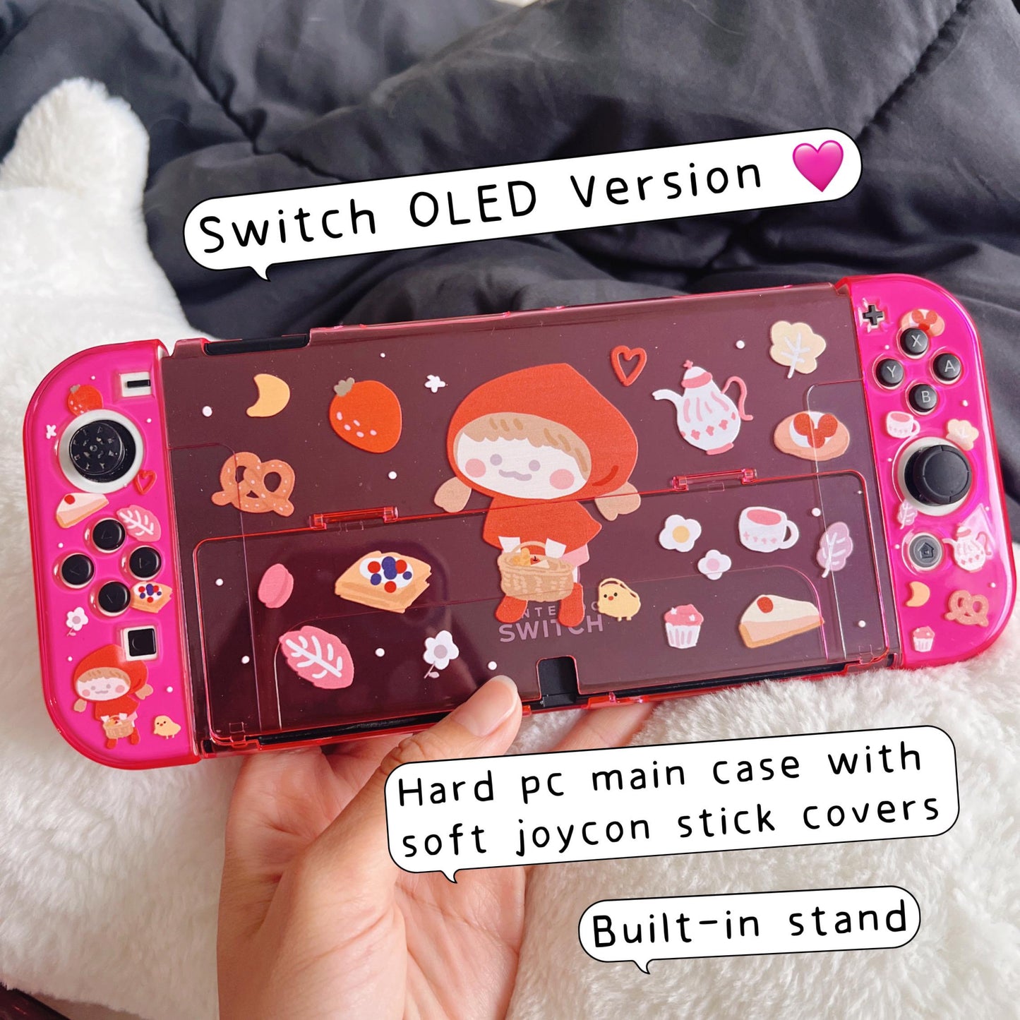 Little Red Riding Hood and Wolf Case for Nintendo Switch/Switch OLED