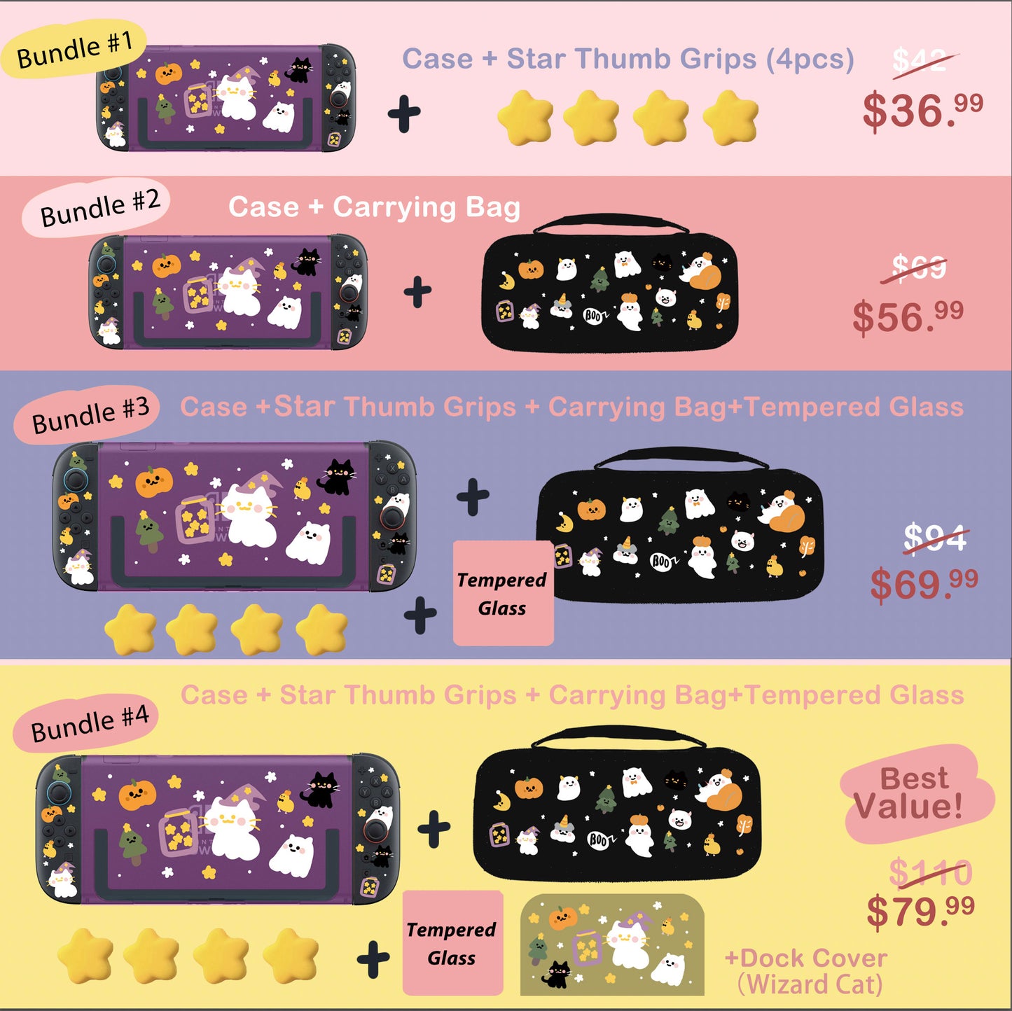 Wizard Cat Halloween Case for Nintendo Switch 2