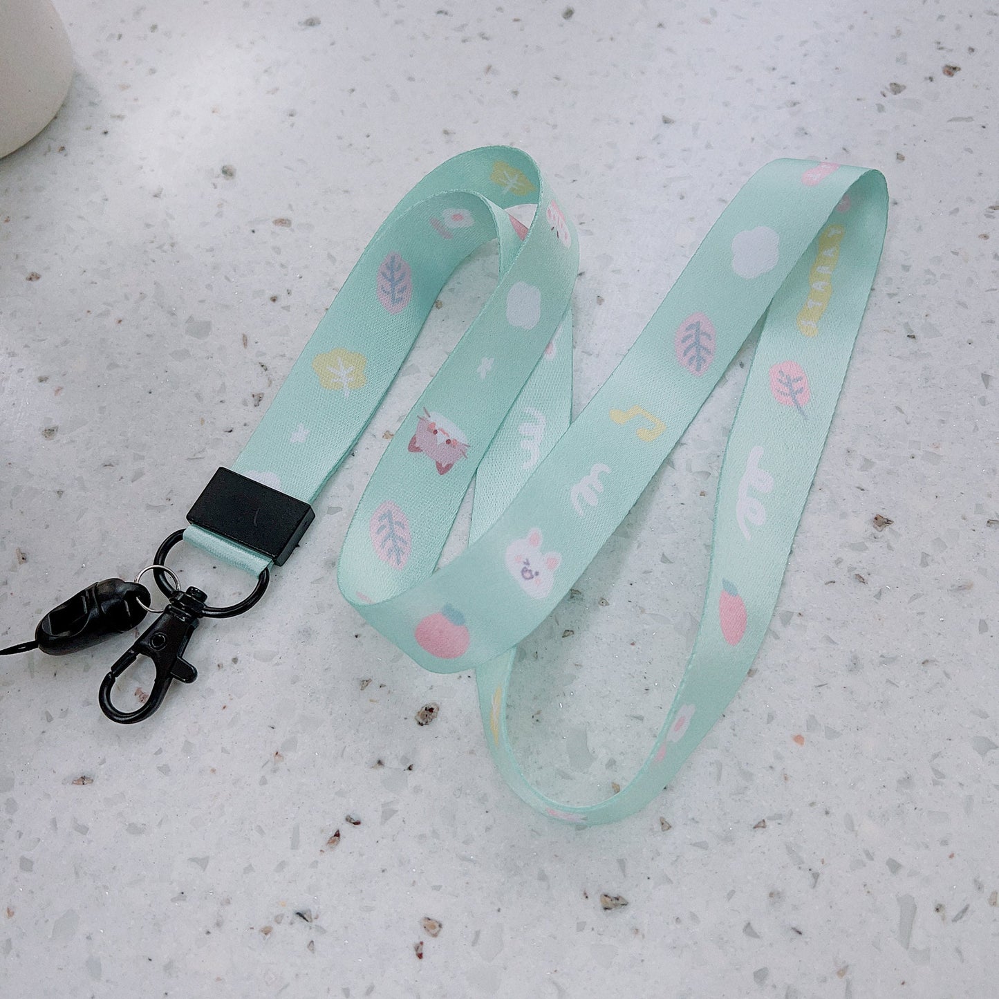 Mint Bunny Cat Lanyard