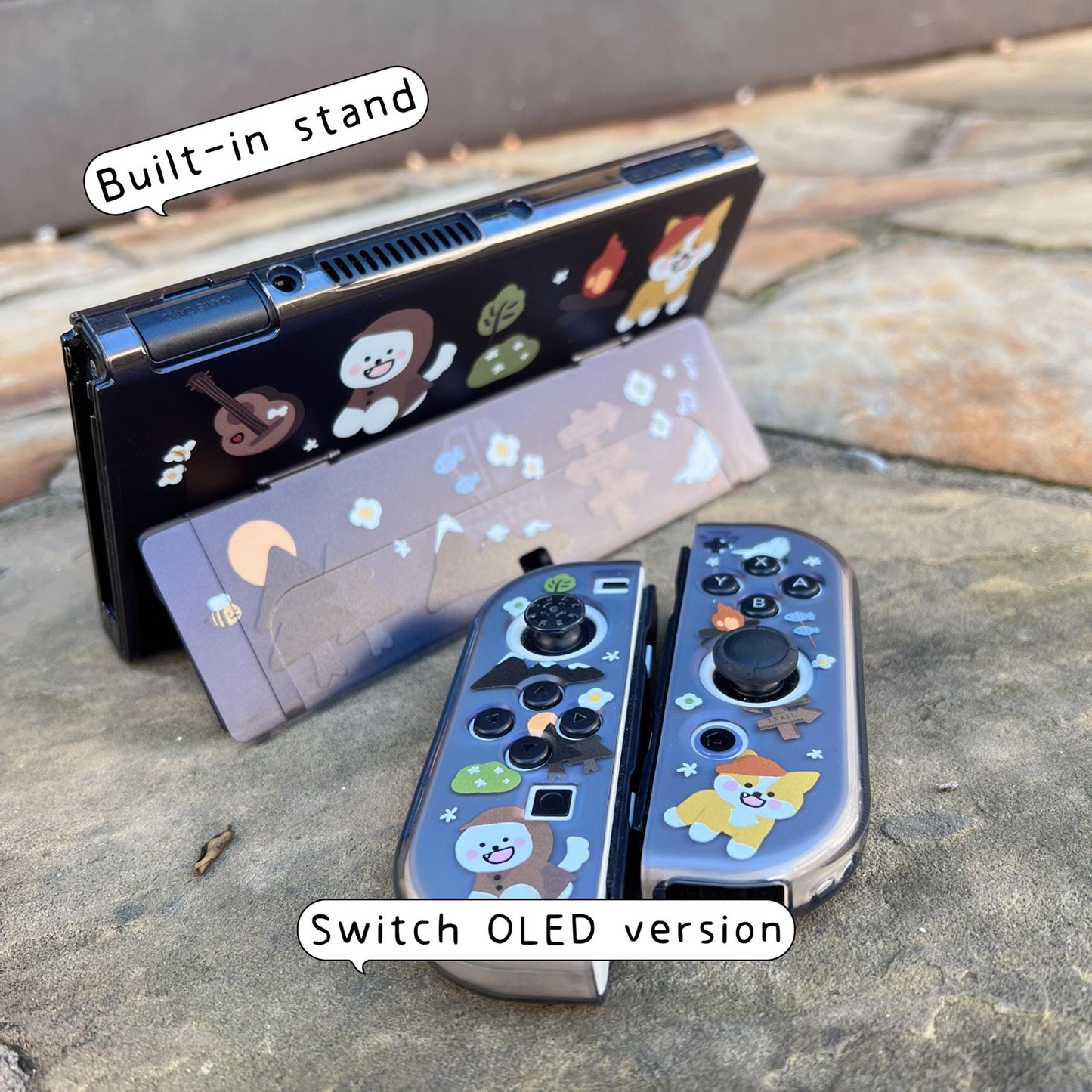 Camping Dogs Case for Nintendo Switch 2, Switch and Switch OLED