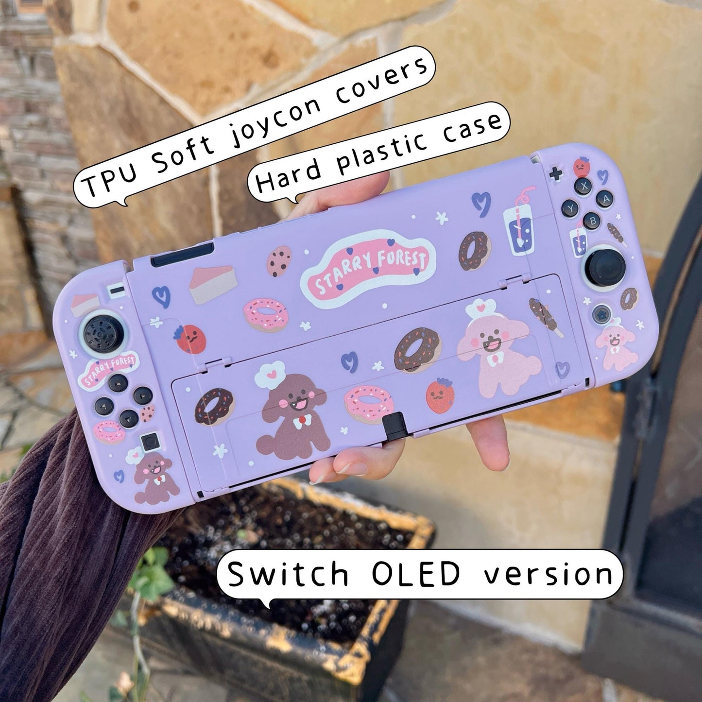 Poodle Bakery Case for Nintendo Switch, Switch OLED and Lite