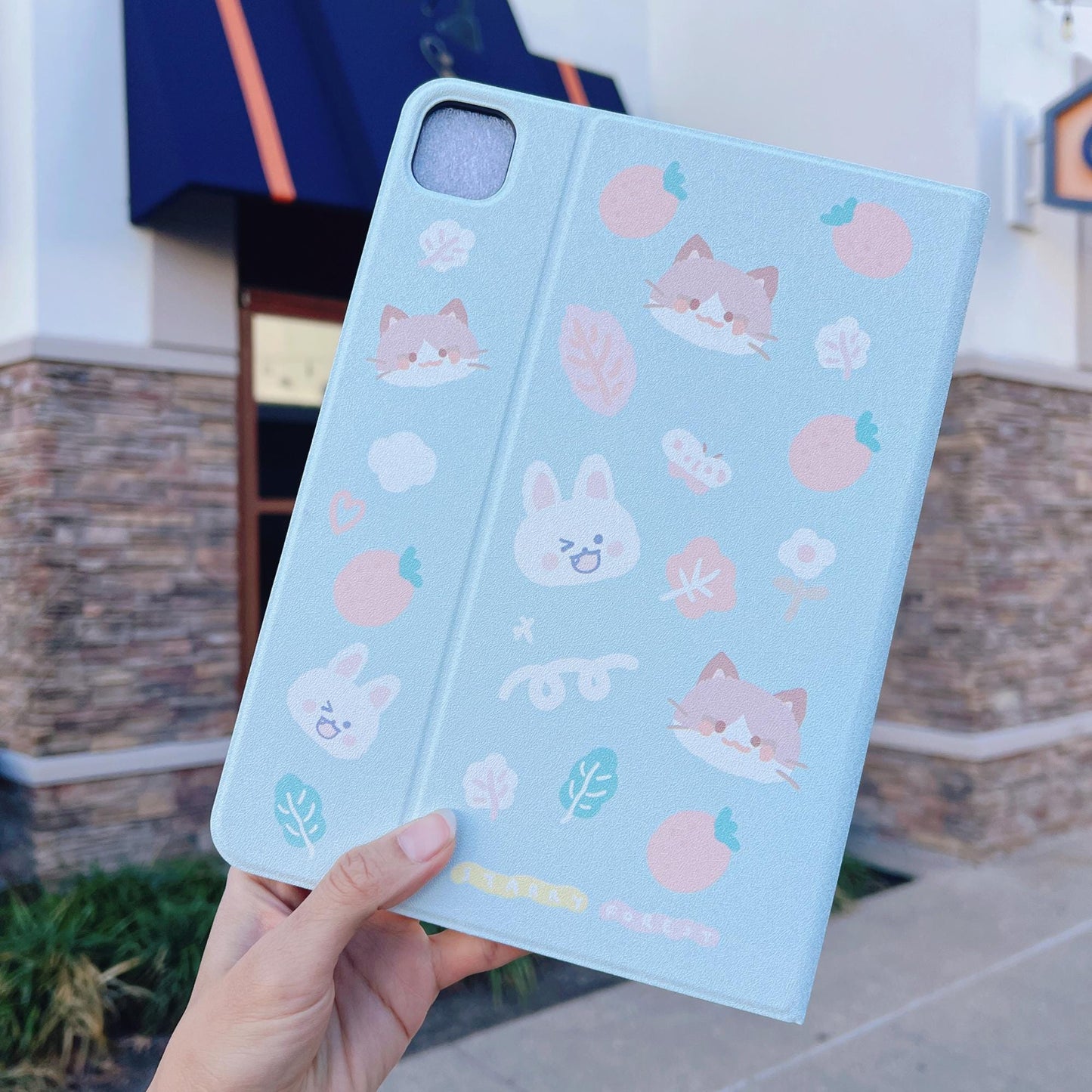 Strawberry Rabbit Cat Case for iPad/Kindle