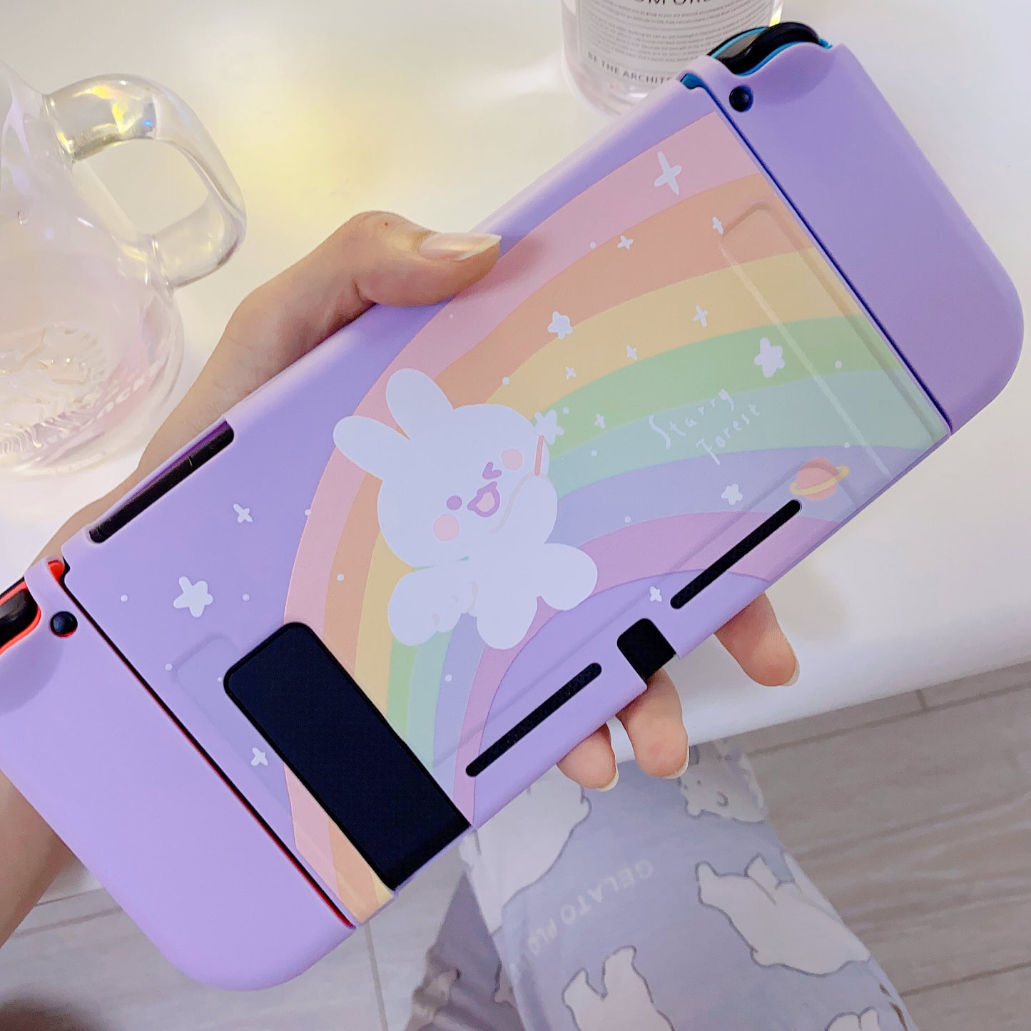 Rainbow Bunny Case for Nintendo Switch 2, Switch OLED, Switch and Lite