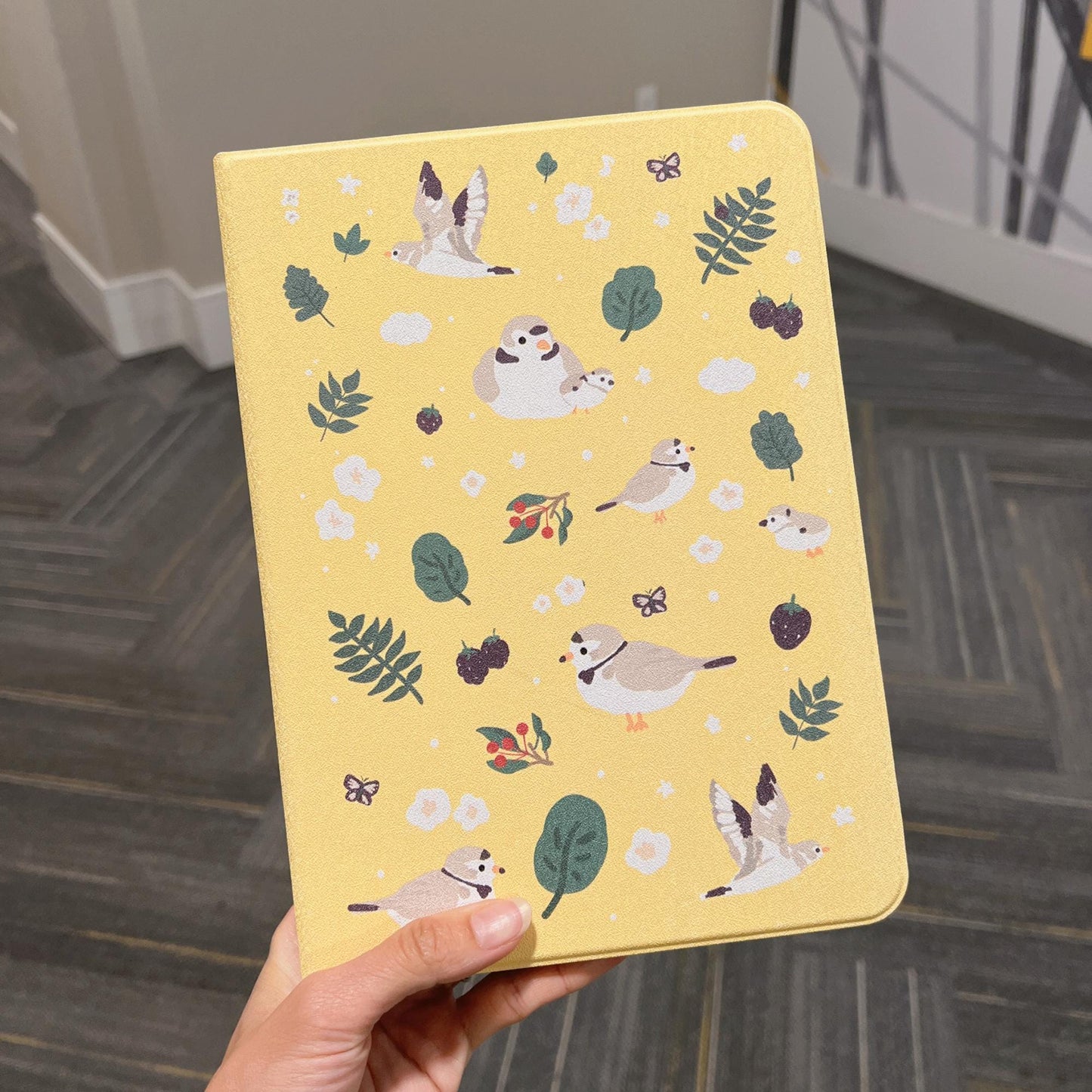 Yellow Birds Prints Case for iPad/Kindle