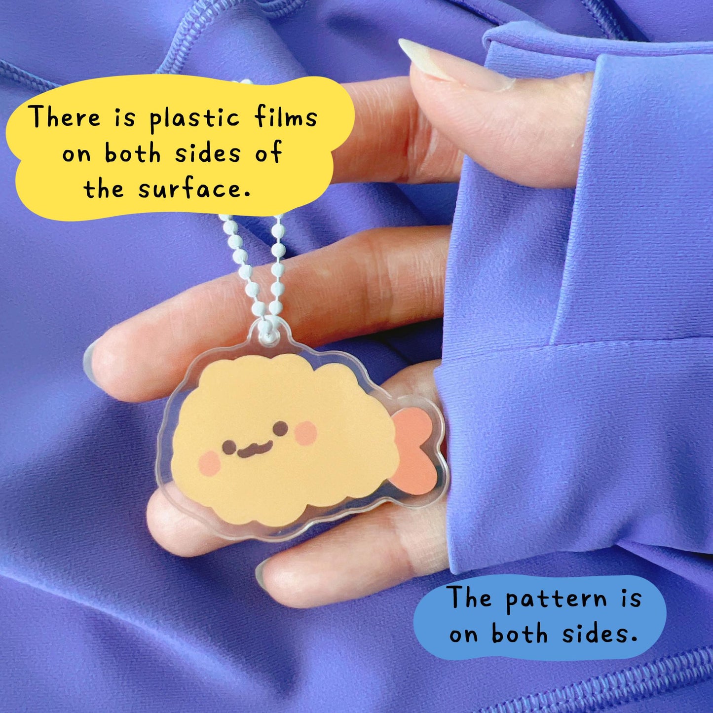 Fried Prawn Keychain