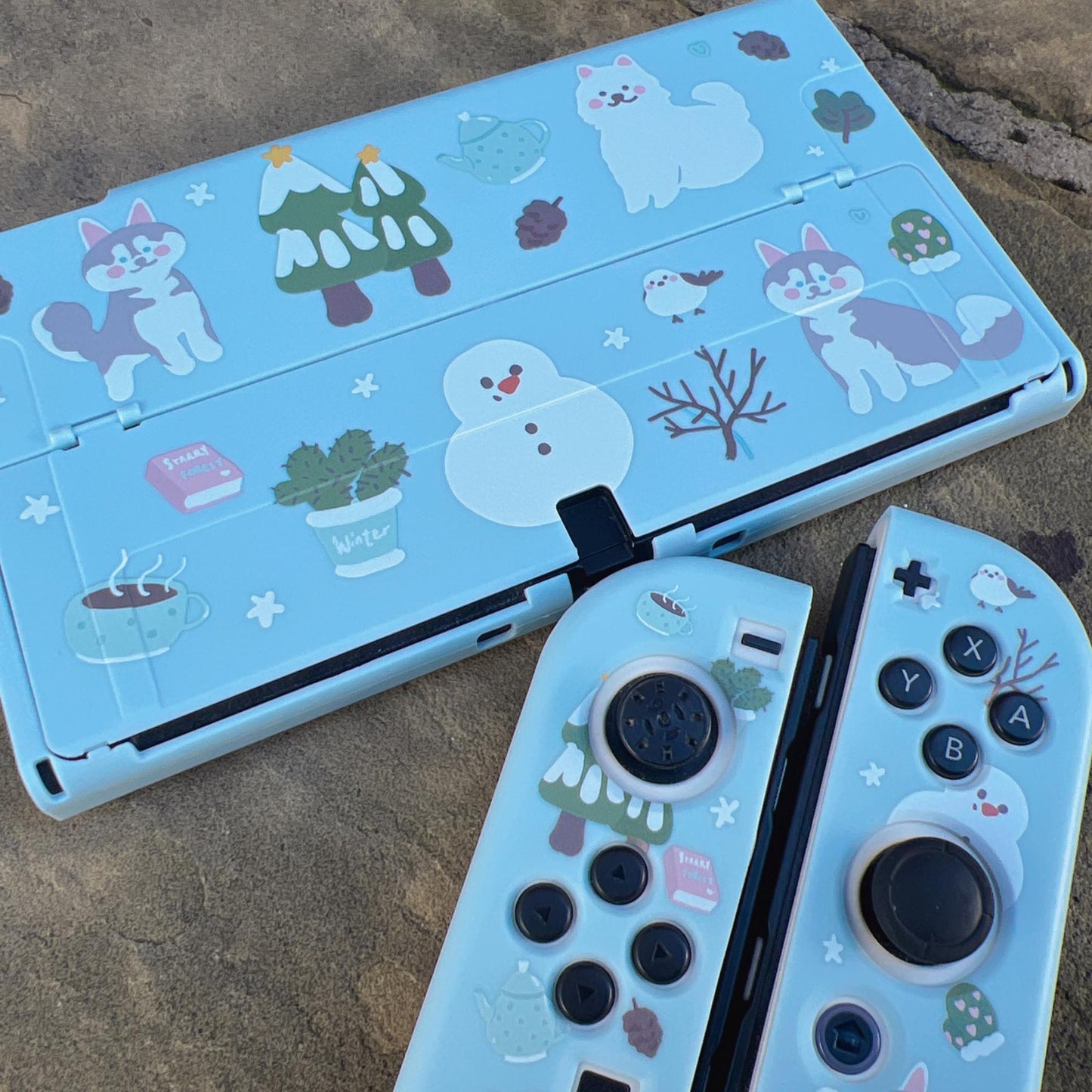 Winter Husky Samoyed Case for Nintendo Switch, Switch OLED and Lite