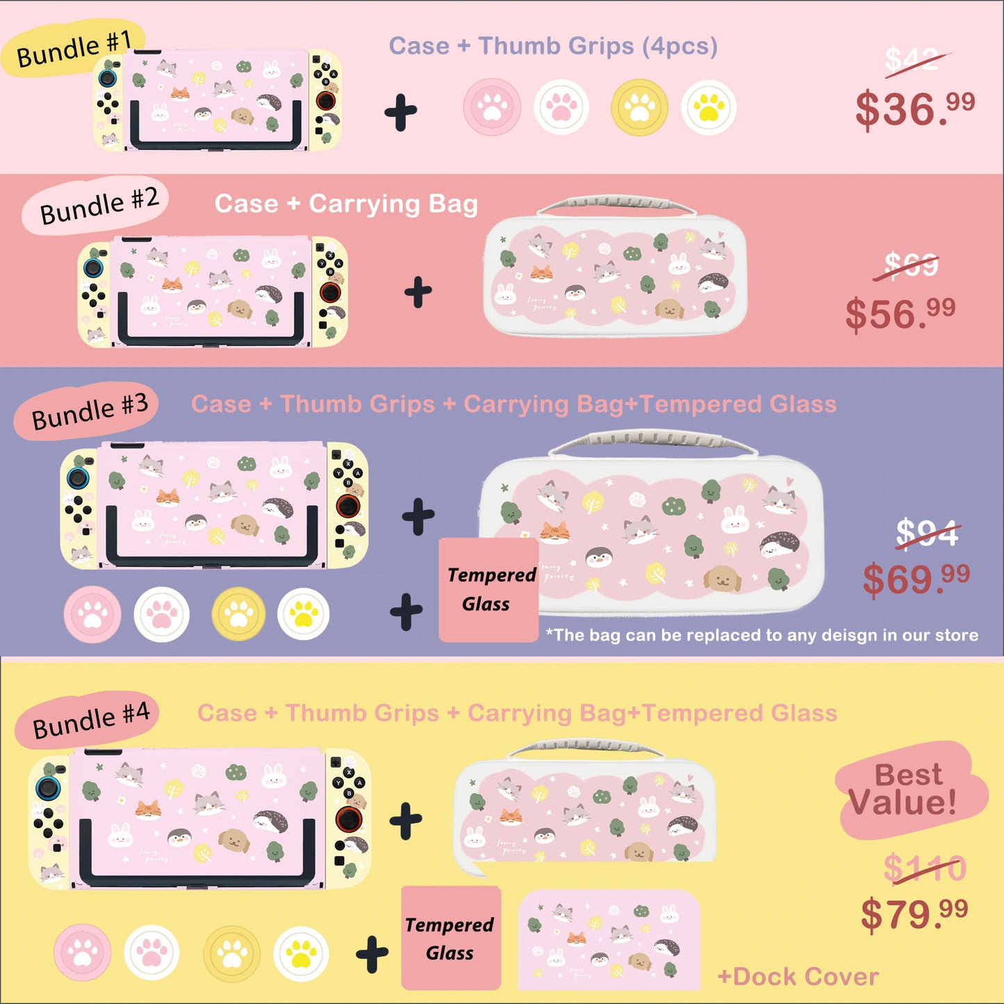 Forest Animal Case for Nintendo Switch 2