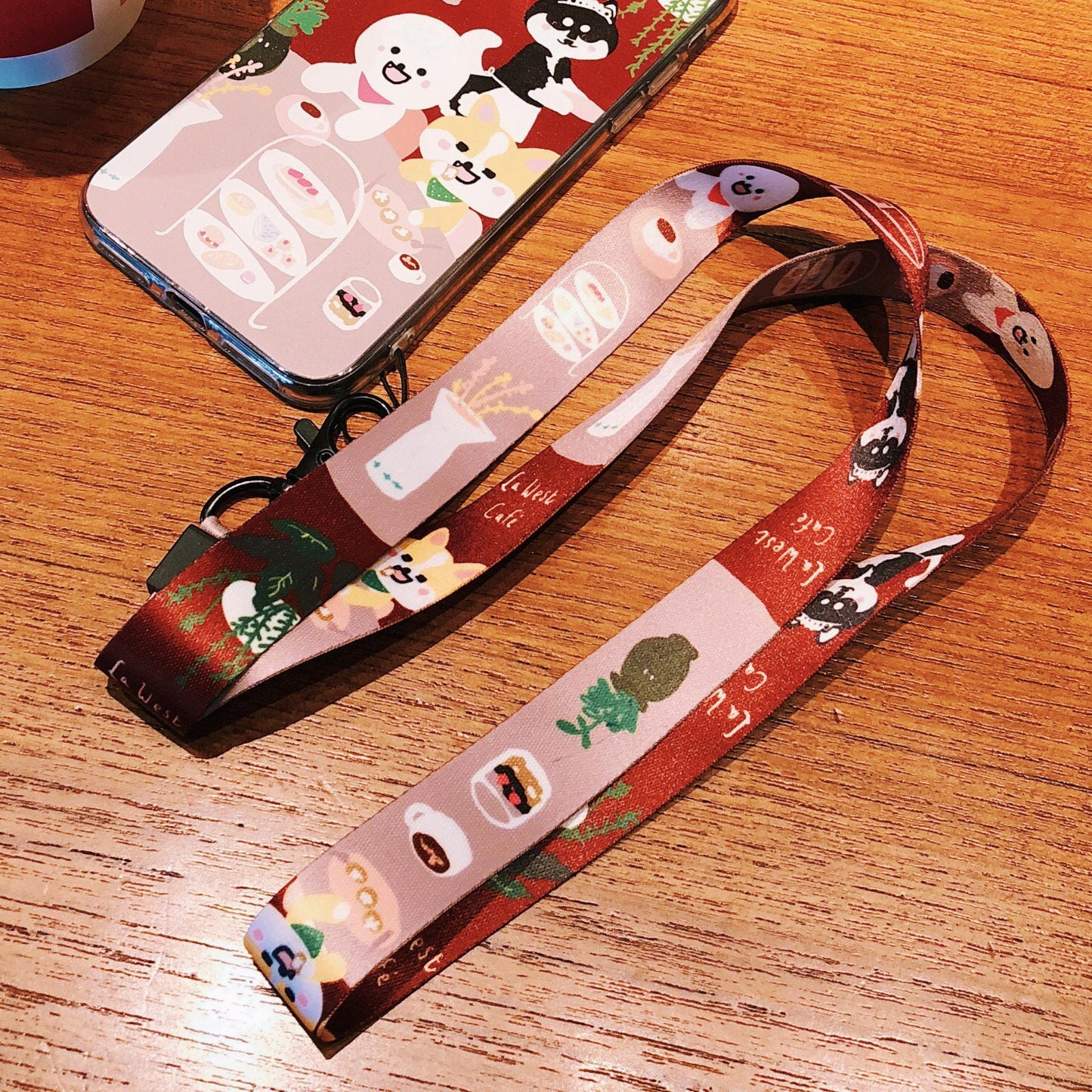 Tea Time with Dogs and Cats Lanyard