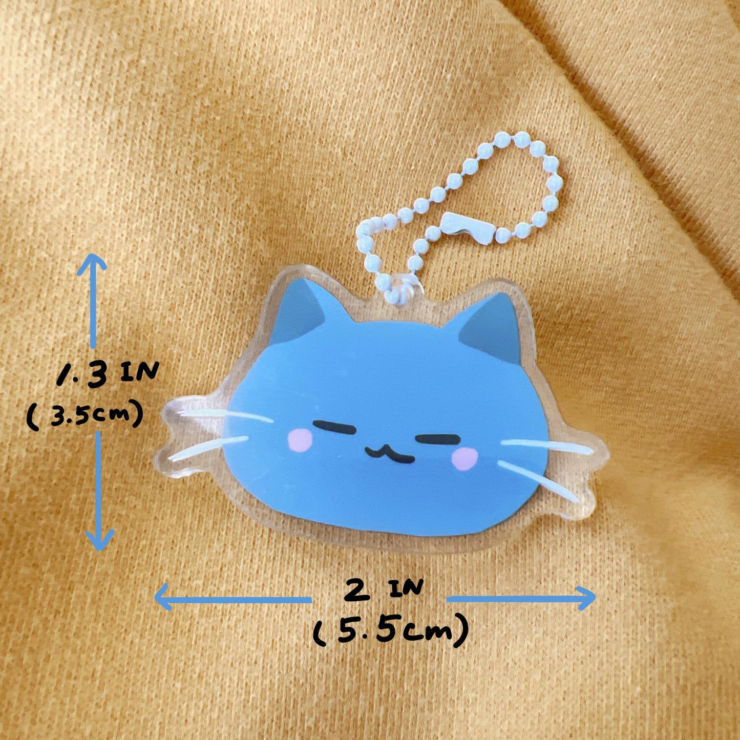 Blue Cat Keychain