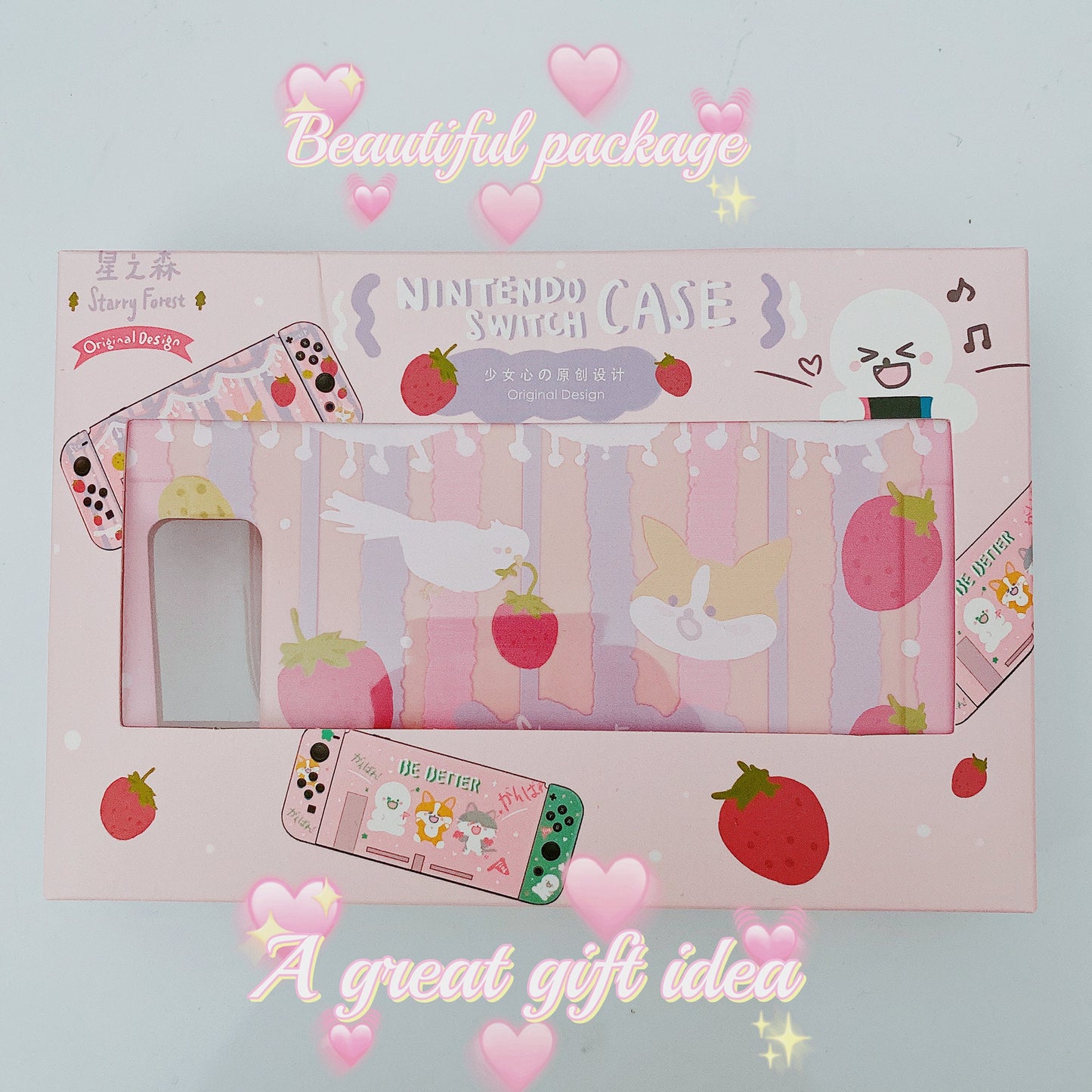 Strawberry Corgi Case for Nintendo Switch 2, Switch, Switch Oled and Lite