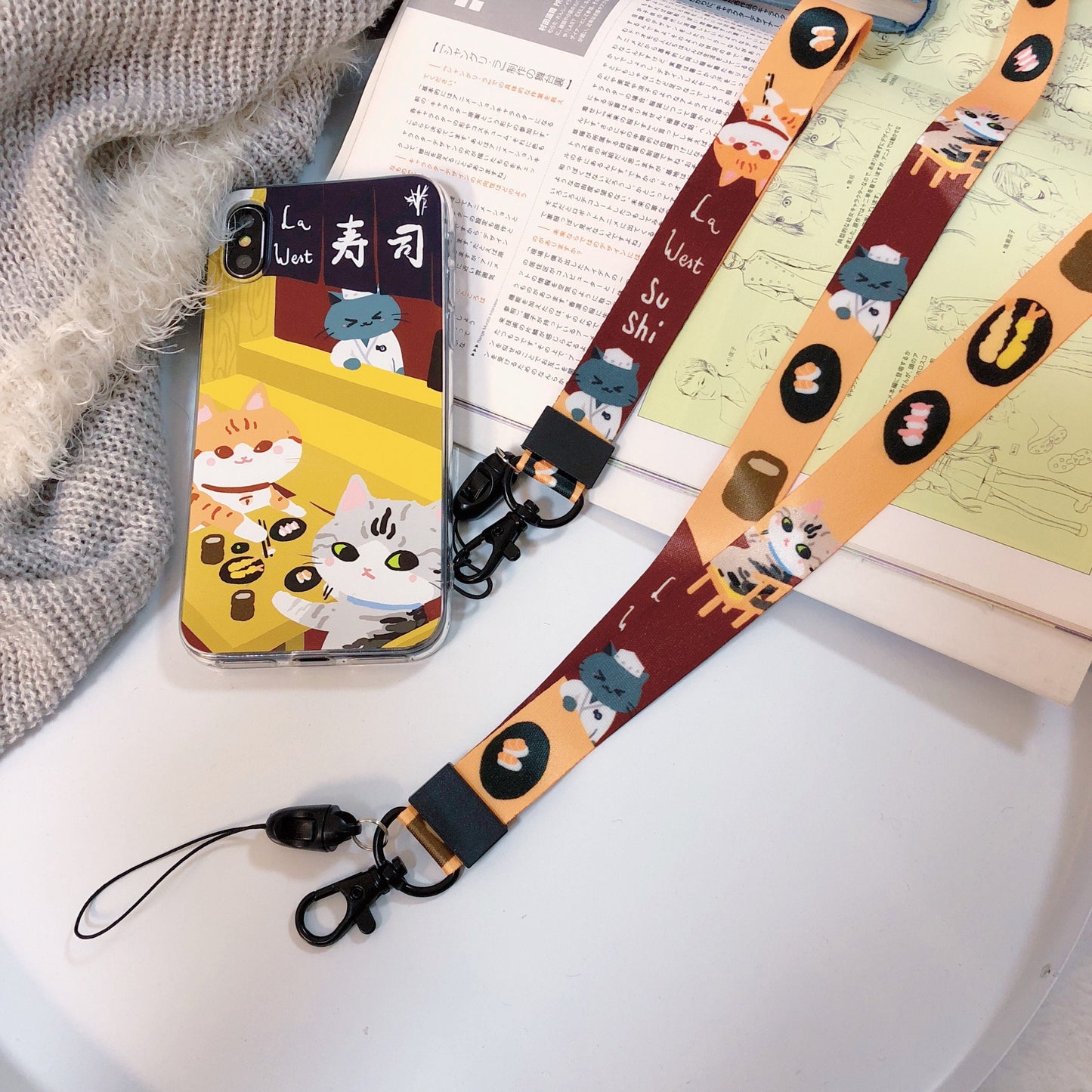 Tea Time with Dogs and Cats Lanyard