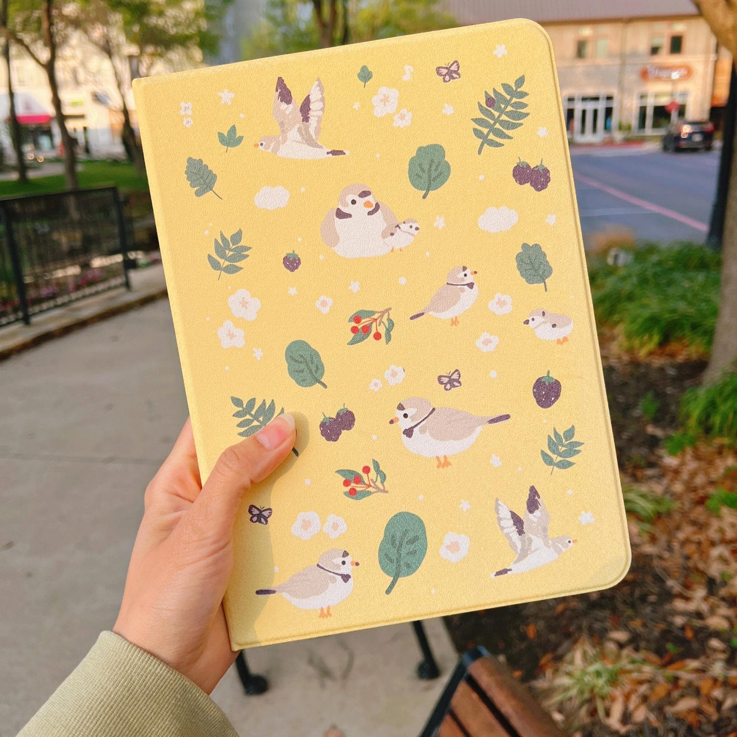 Yellow Birds Prints Case for iPad/Kindle
