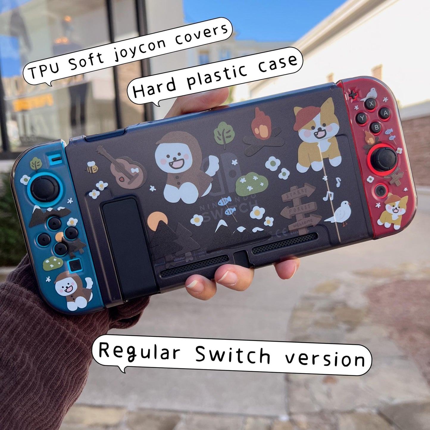 Camping Dogs Case for Nintendo Switch 2, Switch and Switch OLED