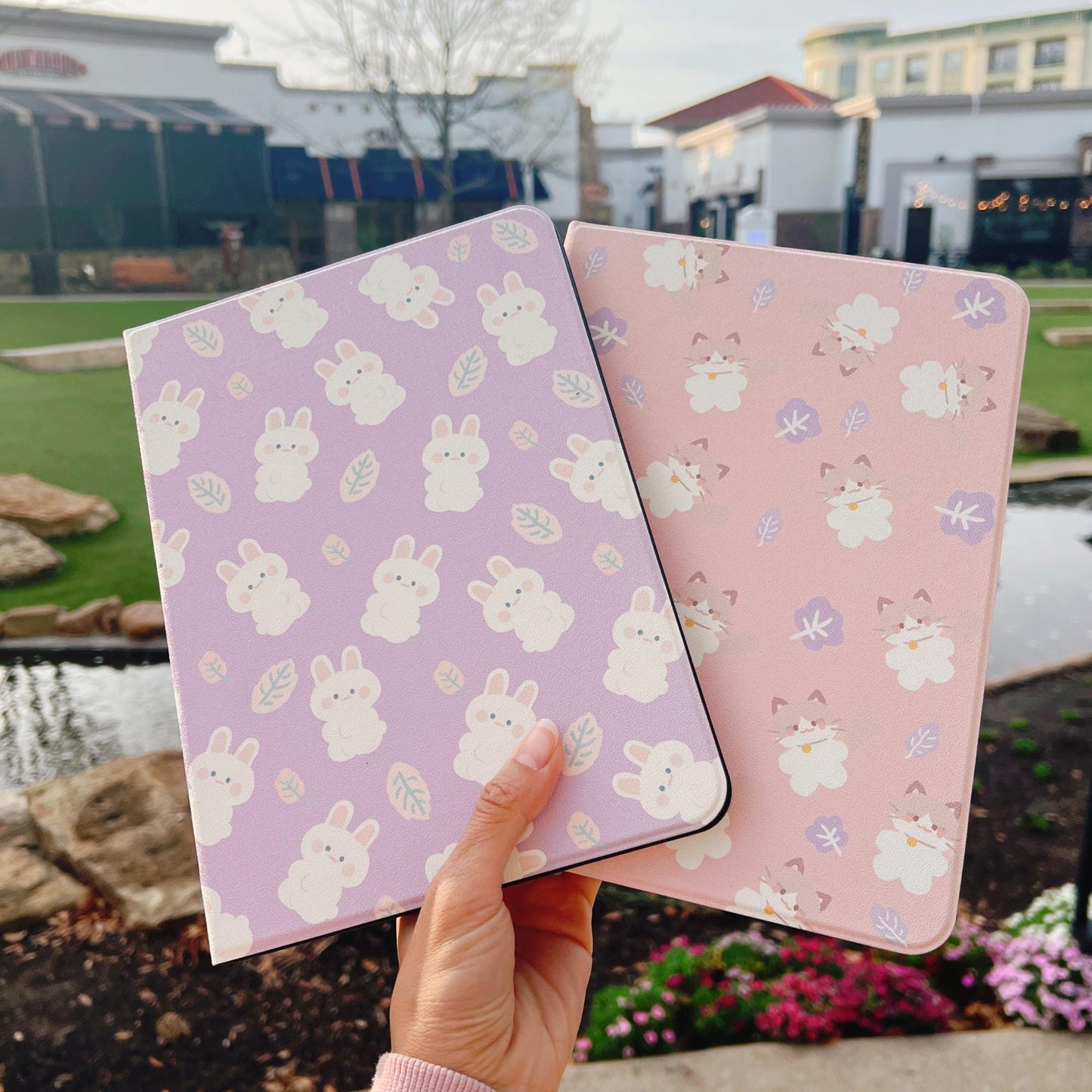 Rabbit Cat Prints Case for iPad and Kindle