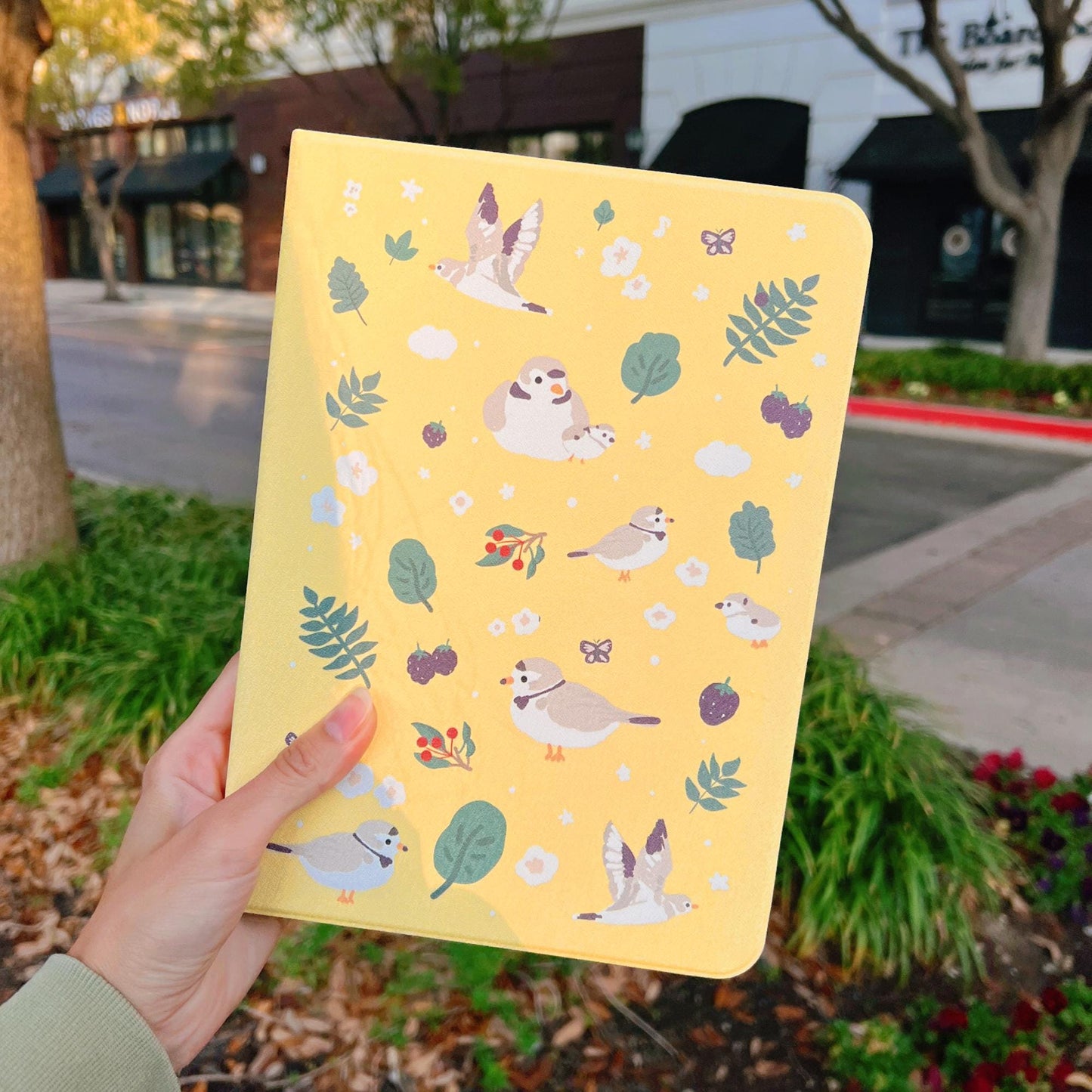 Yellow Birds Prints Case for iPad/Kindle