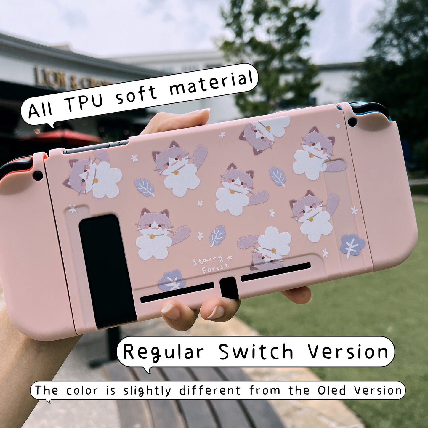 Cat Bunny Print Case for Nintendo Switch 2, Switch and Switch Oled