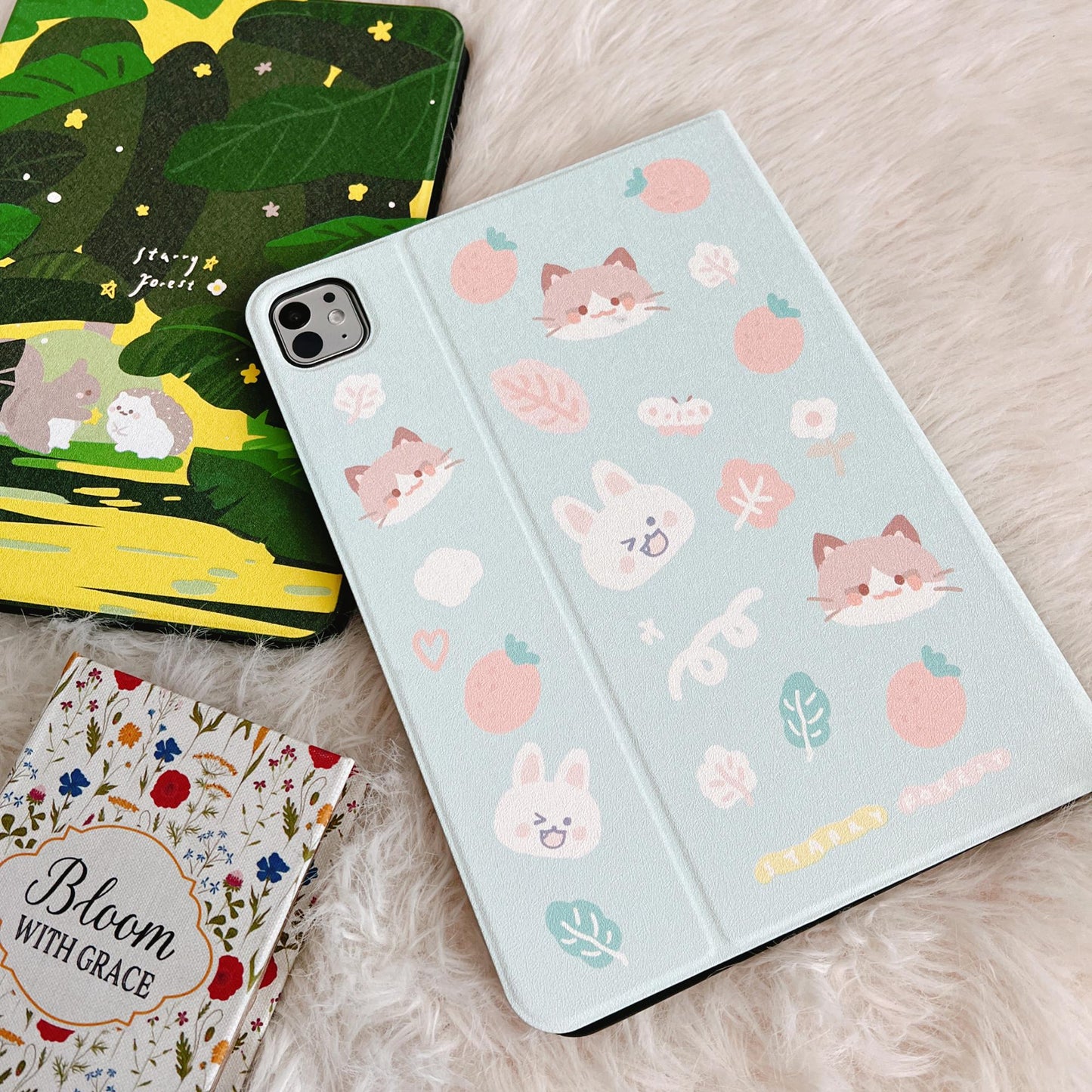 Strawberry Rabbit Cat Case for iPad/Kindle