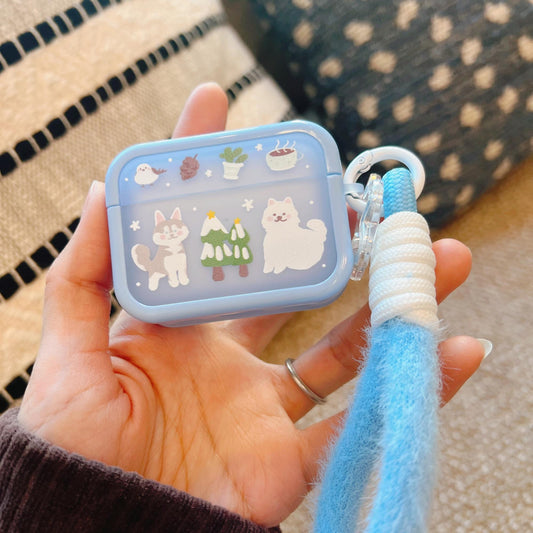 Winter Sled Dogs Cute Case for AirPods