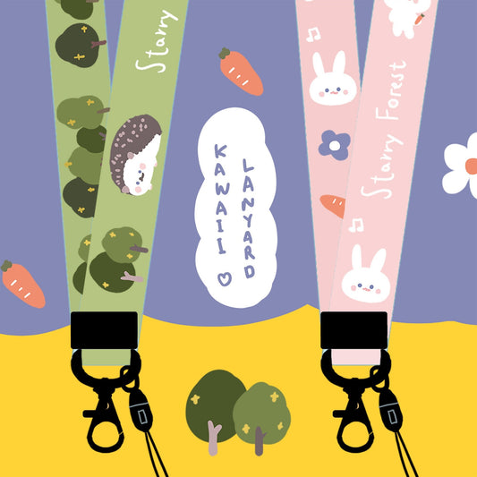 Rabbit Hedgehog Lanyard