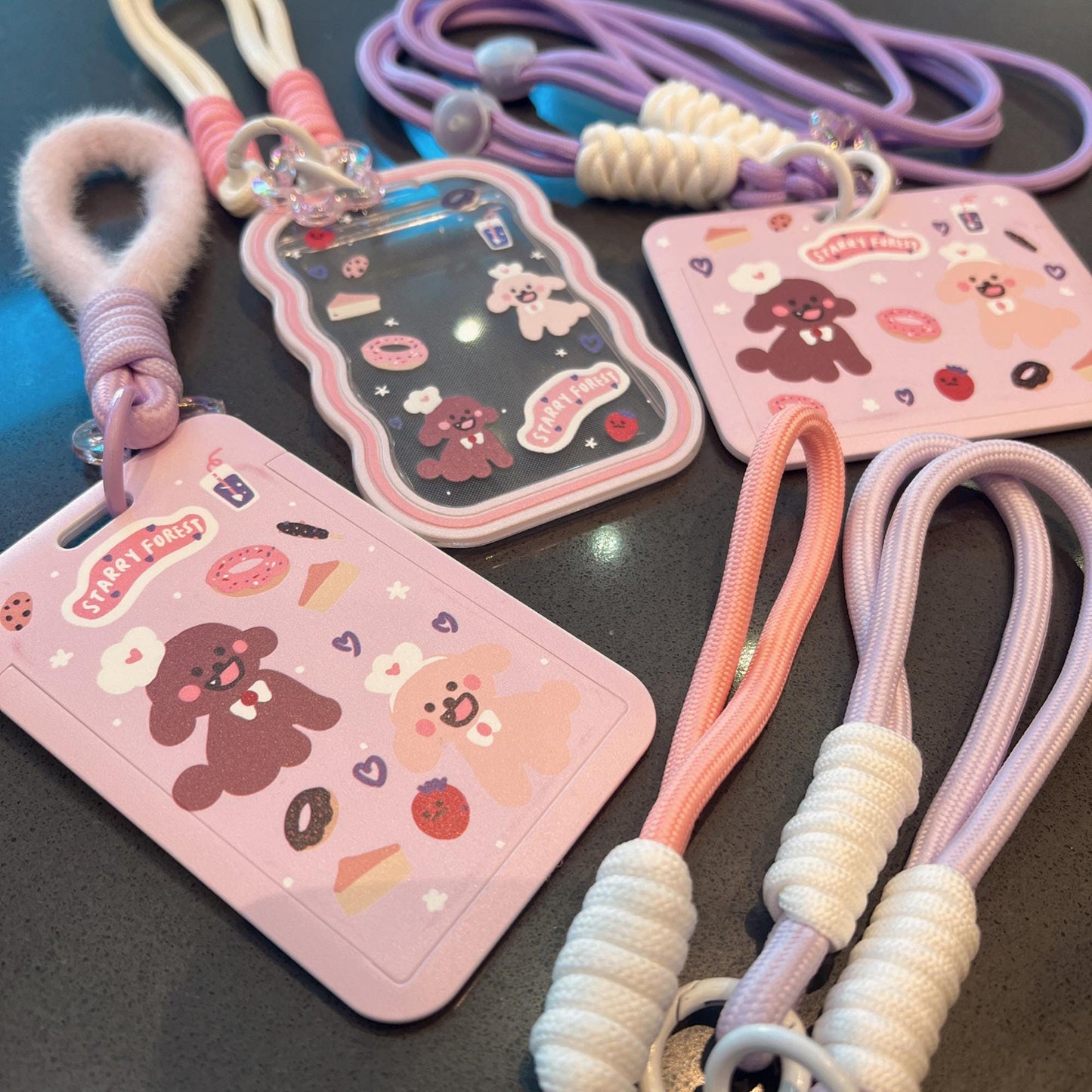Poodle Bakery ID Badge Holder with Lanyard