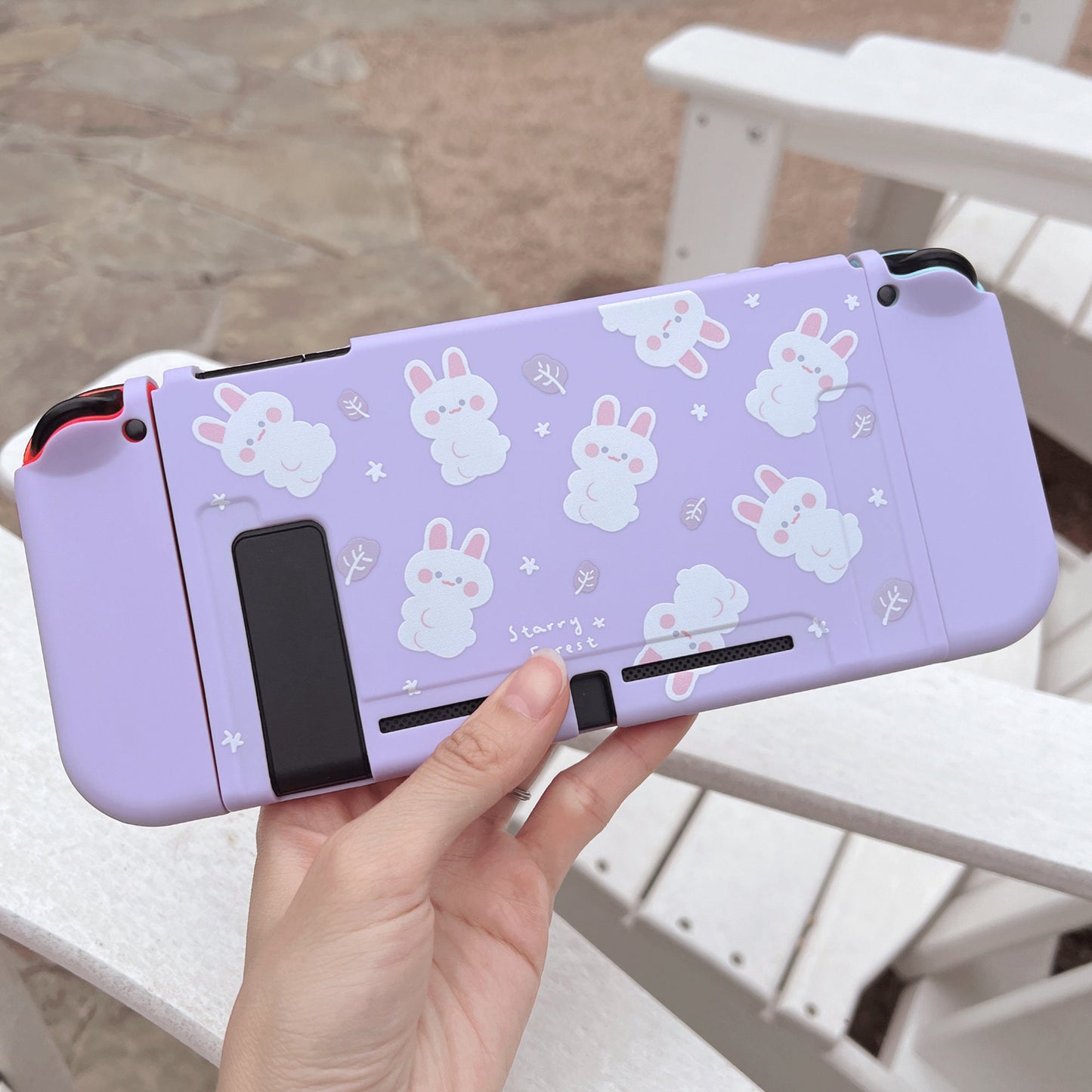 Cat Bunny Print Case for Nintendo Switch 2, Switch and Switch Oled
