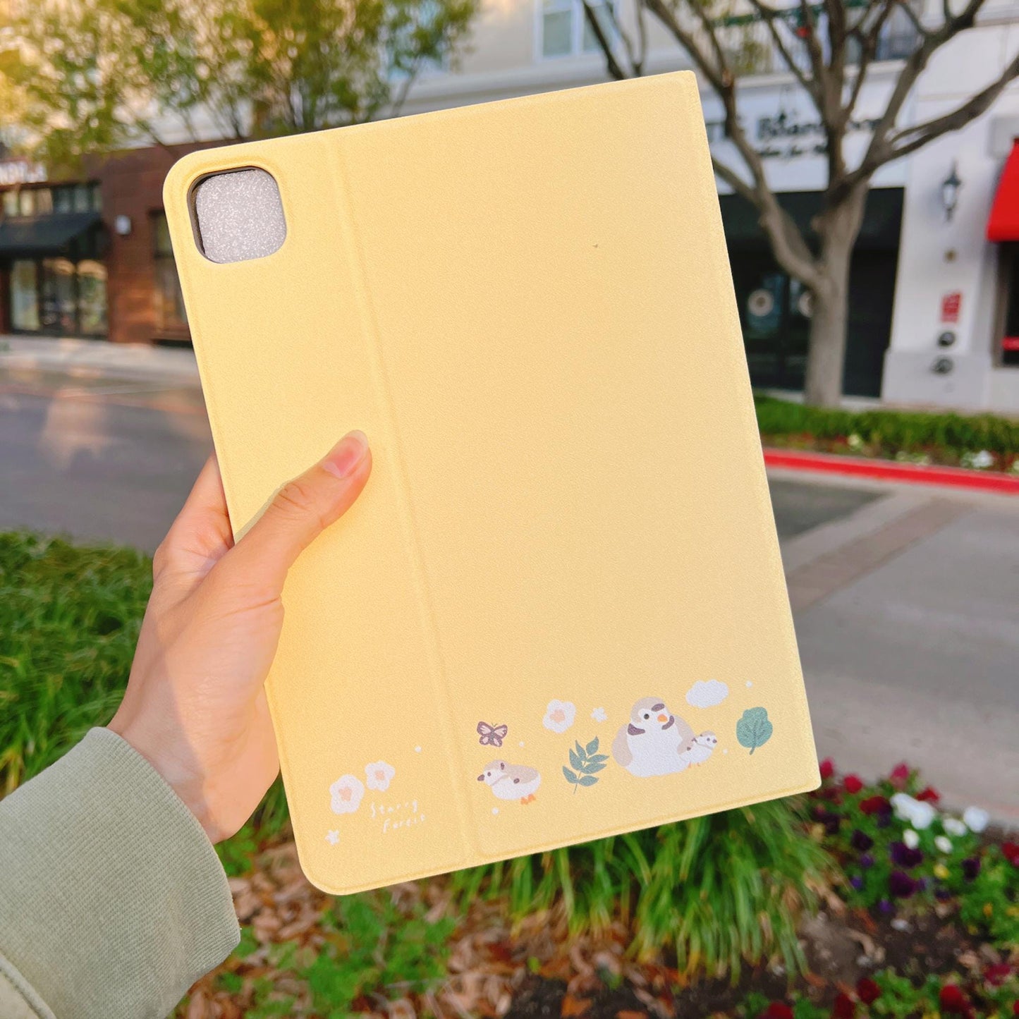 Yellow Birds Prints Case for iPad/Kindle
