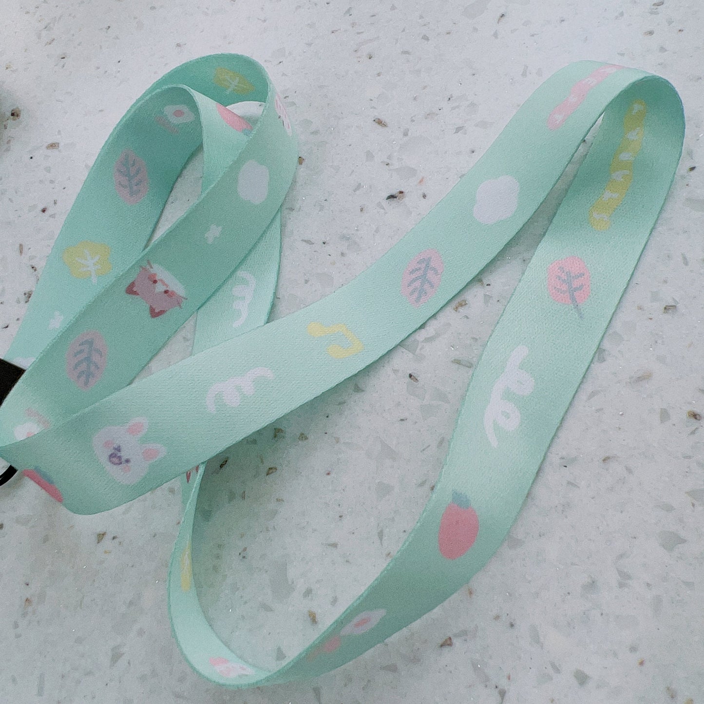 Mint Bunny Cat Lanyard