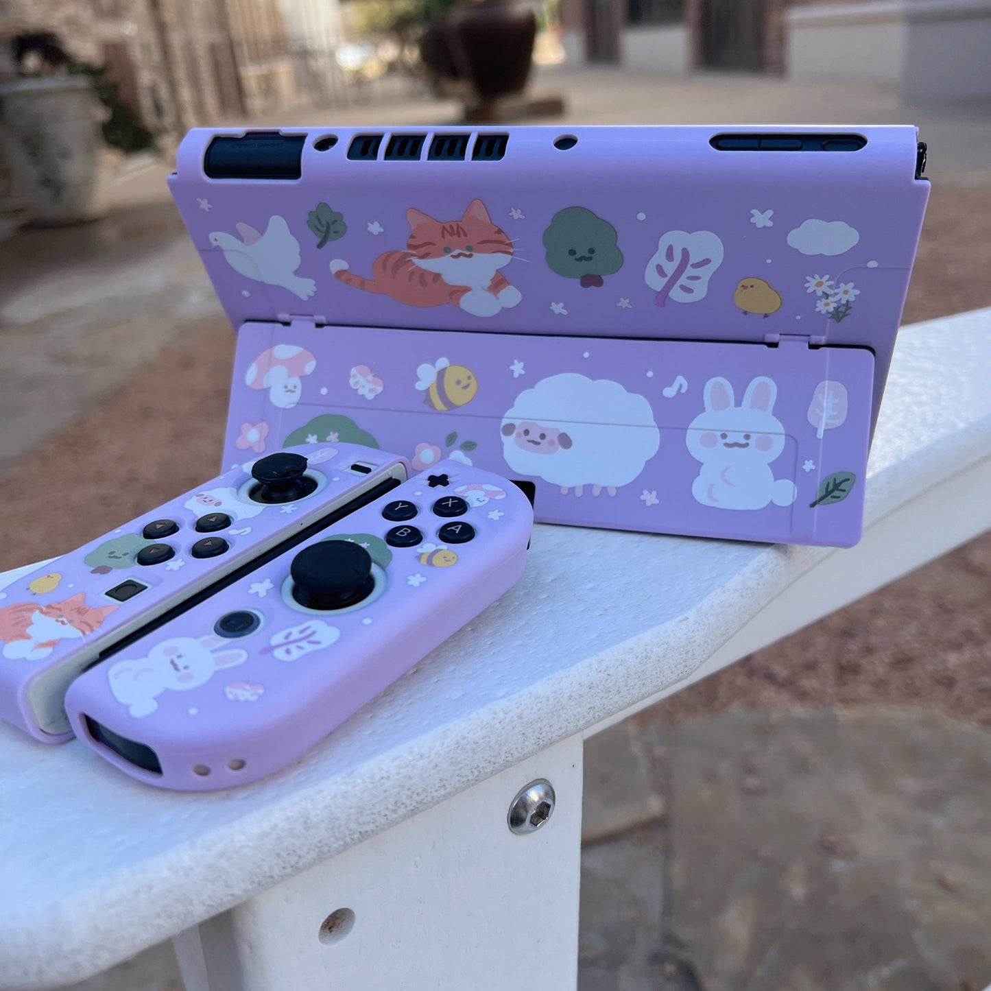 Whiskers & Blooms Case for Nintendo Switch 2, Switch, Switch Oled and Lite