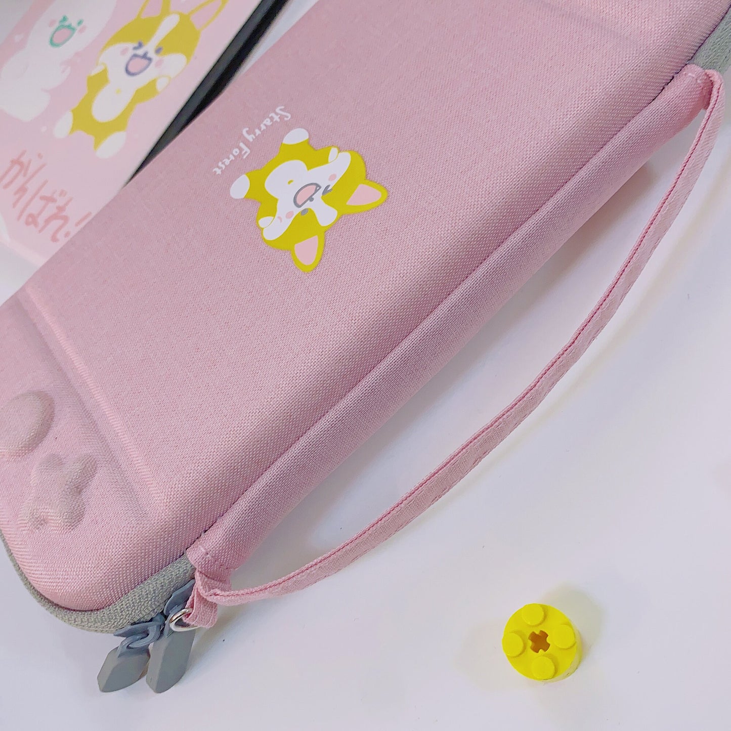 Pink Corgi Carrying Case for Nintendo Switch, Switch OLED and Lite
