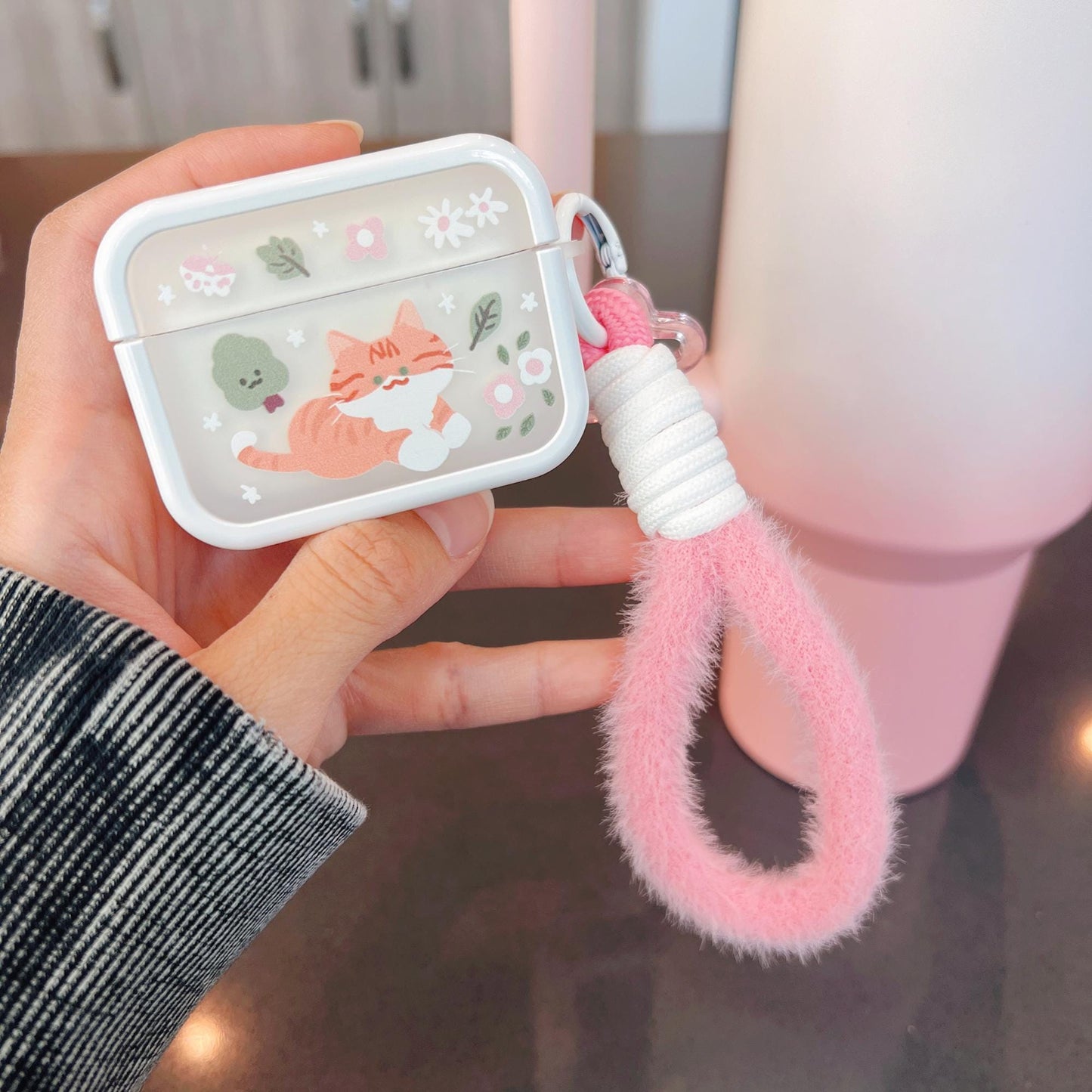 Orange Cat Case for AirPods