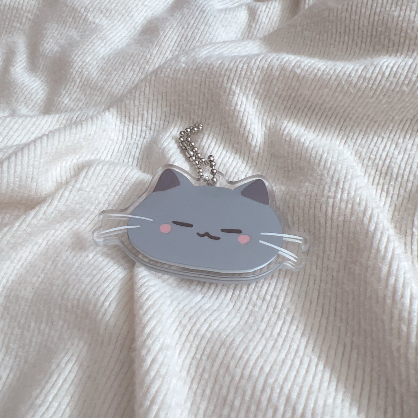 Blue Cat Keychain