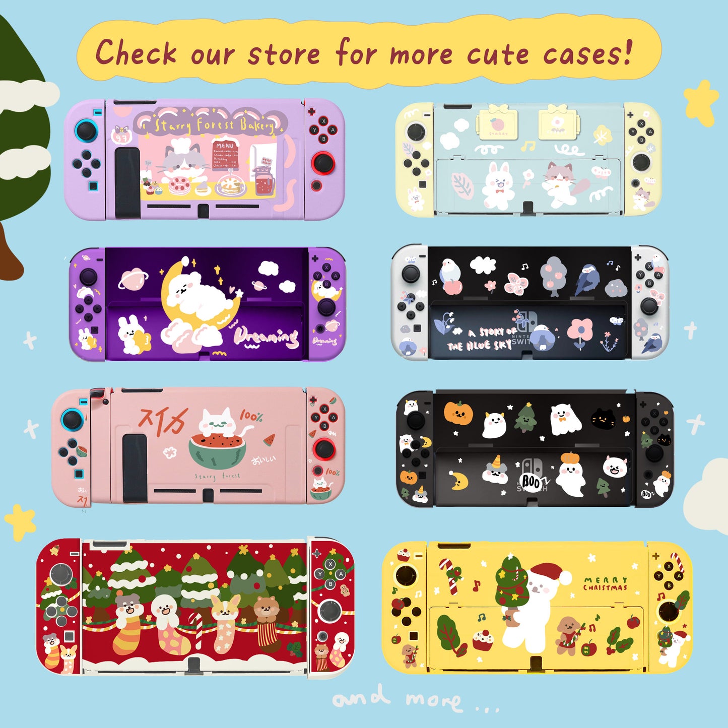 Watermelon Cat Case for Nintendo Switch, Switch Oled and Switch Lite