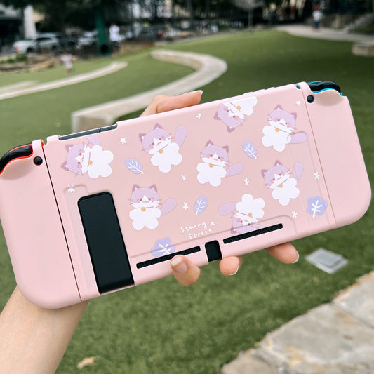Cat Bunny Print Case for Nintendo Switch 2, Switch and Switch Oled