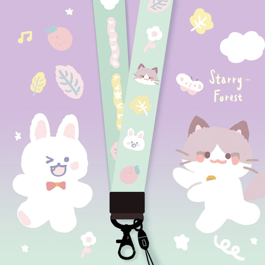 Mint Bunny Cat Lanyard
