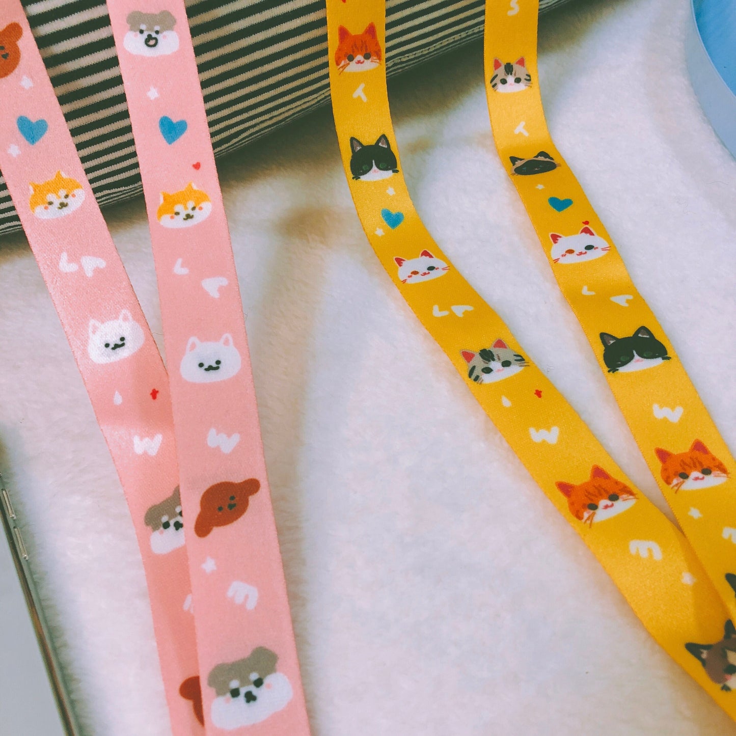 Cat Dog Prints Lanyards