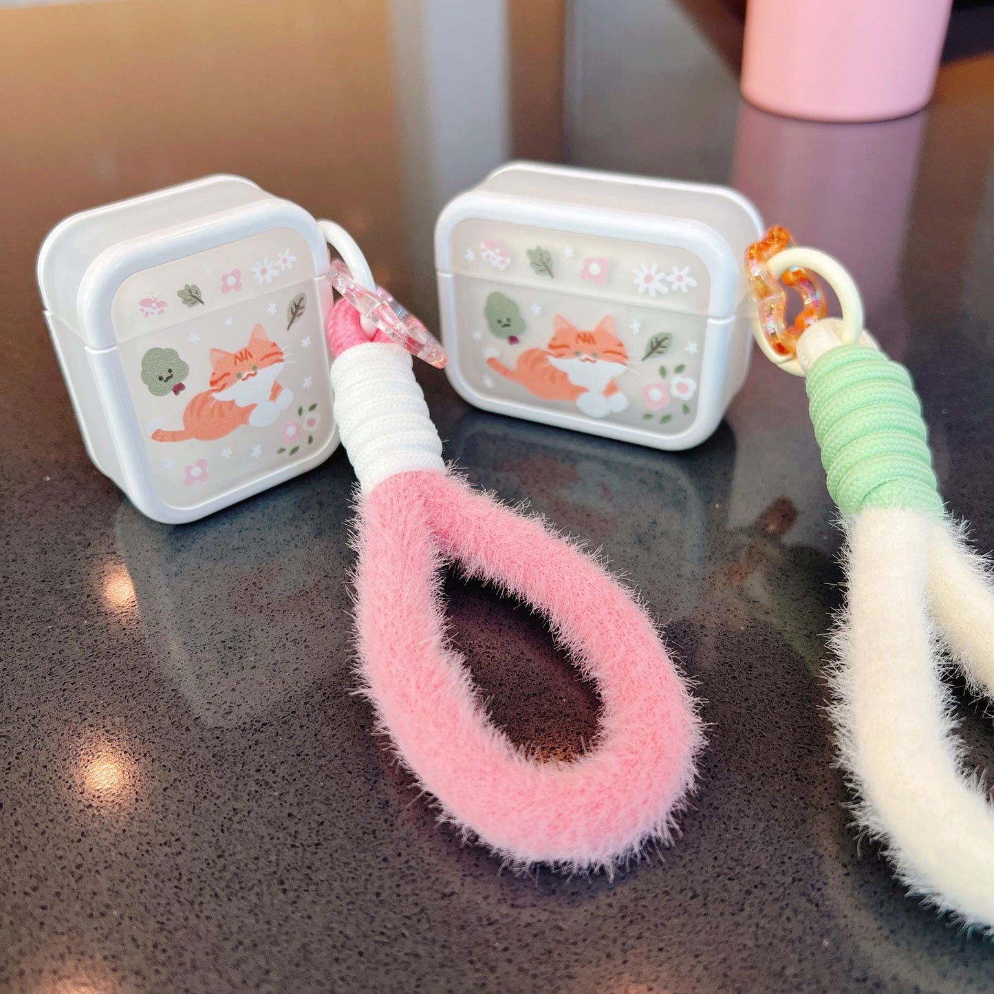 Orange Cat Case for AirPods