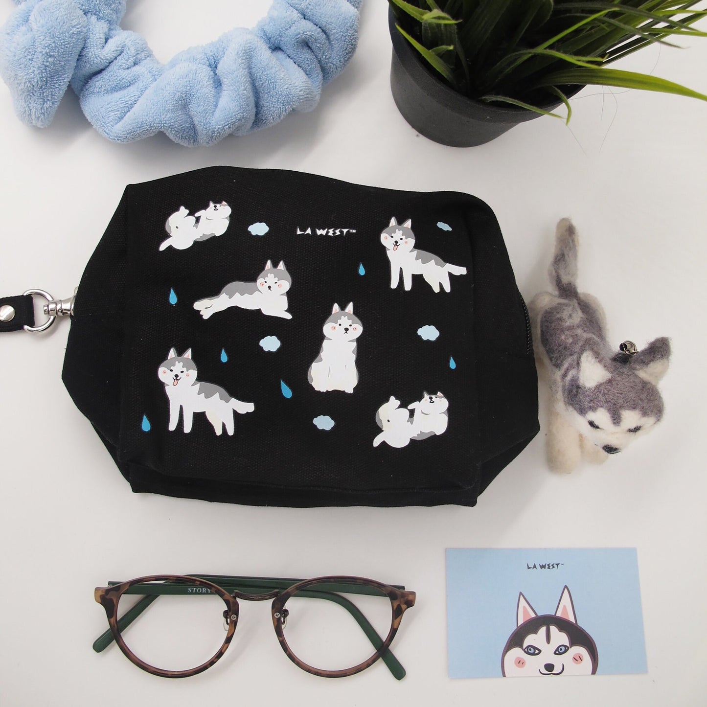 Cute Dog Prints MakeUp Bag