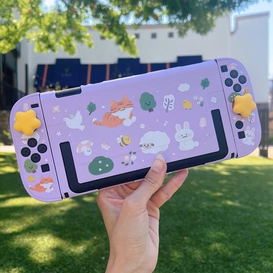 Whiskers & Blooms Case for Nintendo Switch 2, Switch, Switch Oled and Lite