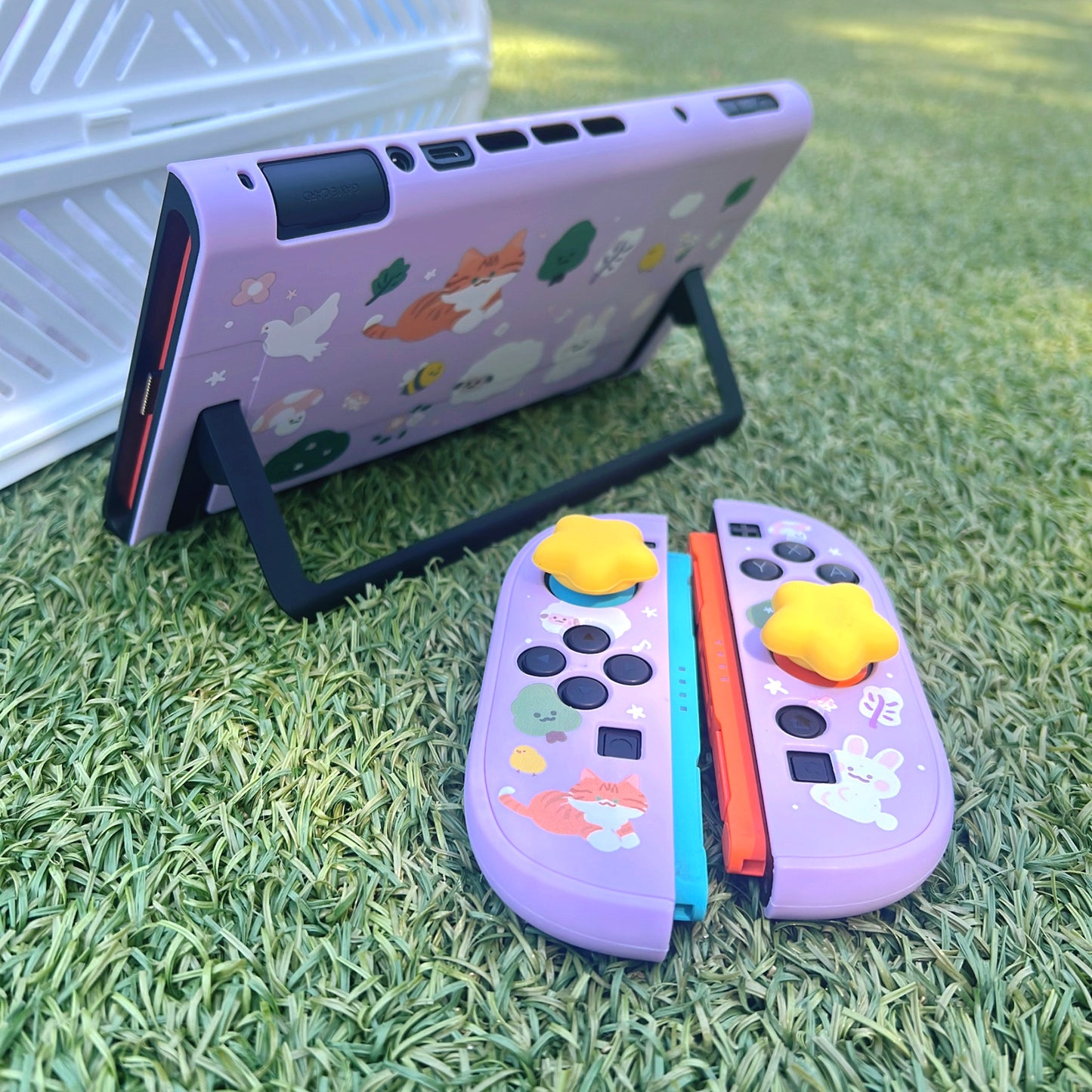Whiskers & Blooms Case for Nintendo Switch 2, Switch, Switch Oled and Lite