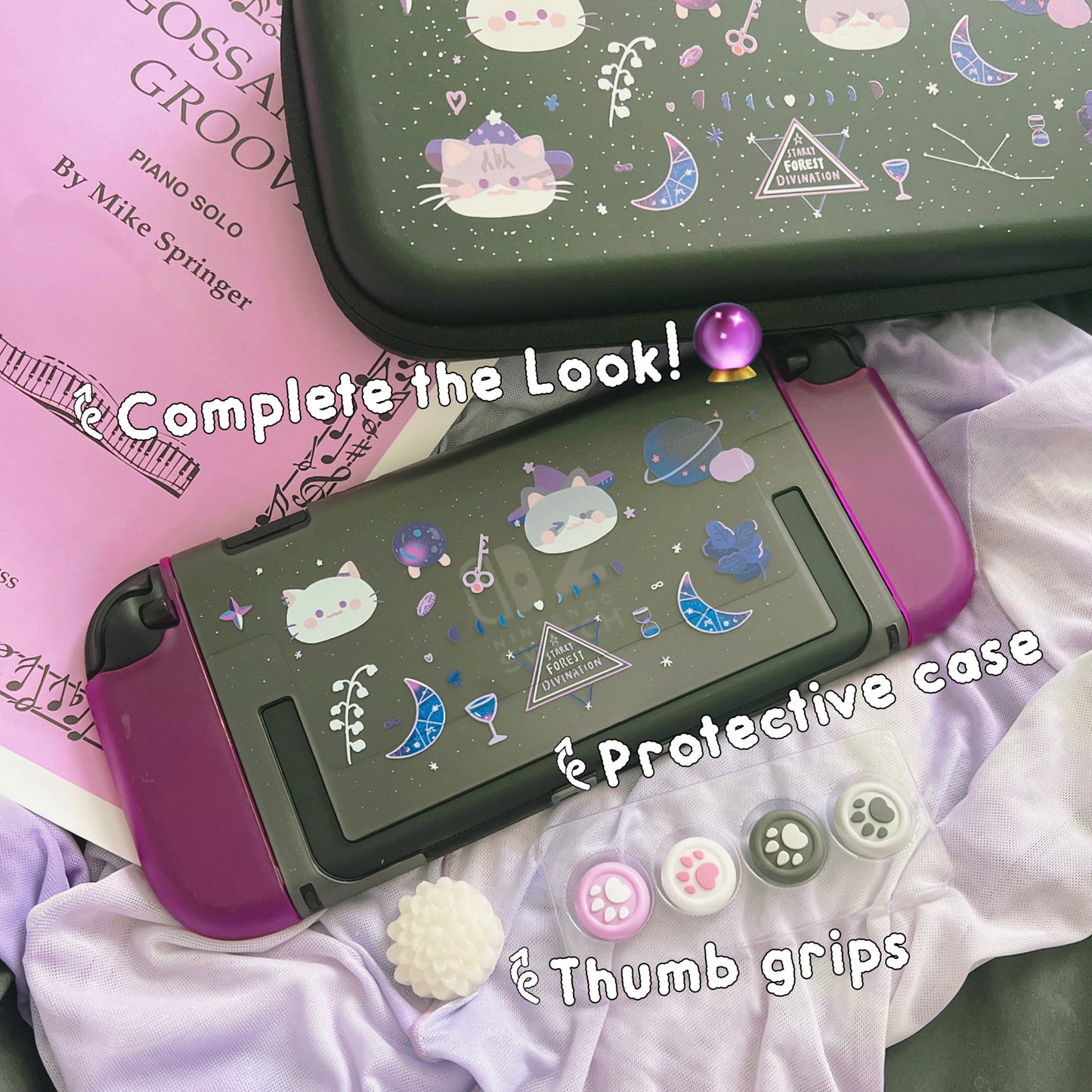 Cat Divination Case for Nintendo Switch 2, Switch and Switch Oled
