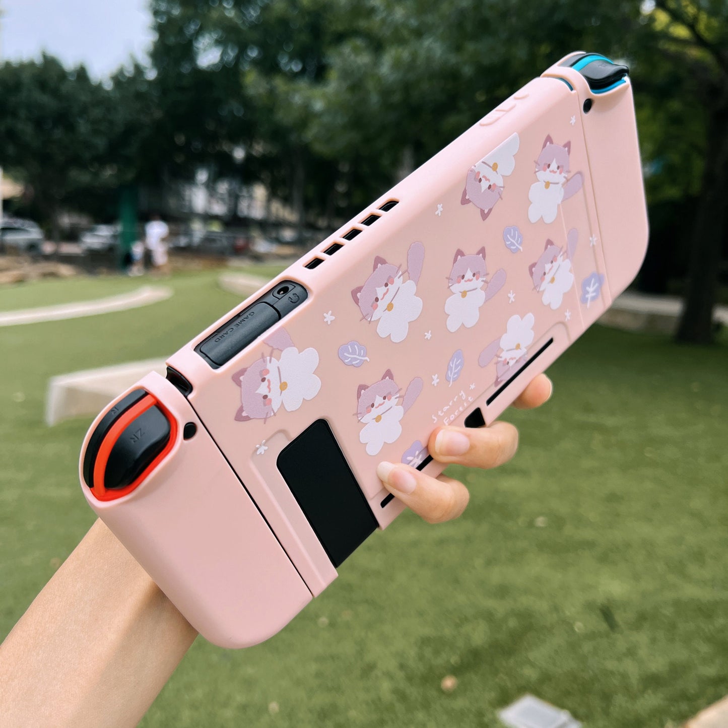 Cat Bunny Print Case for Nintendo Switch 2, Switch and Switch Oled