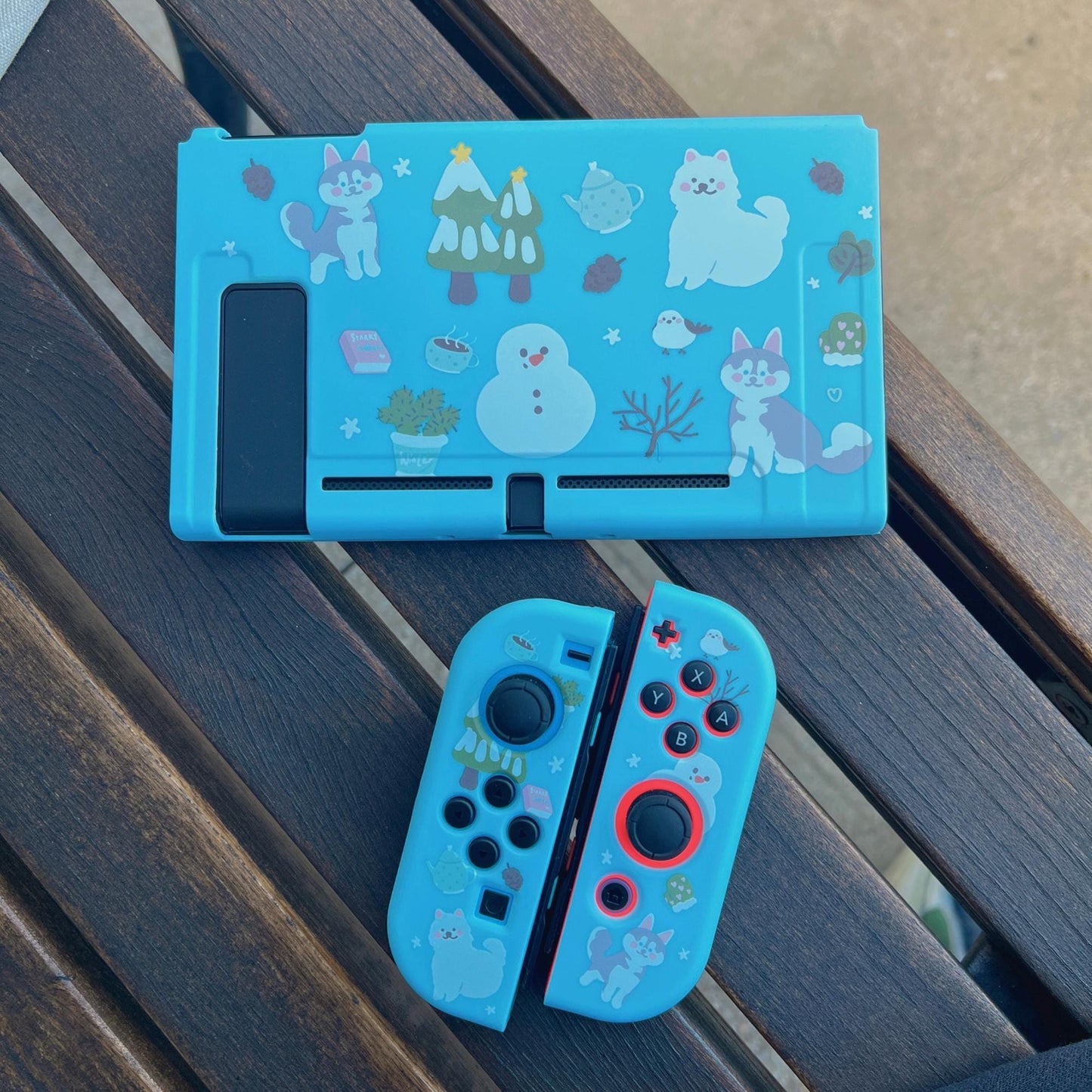 Winter Husky Samoyed Case for Nintendo Switch, Switch OLED and Lite