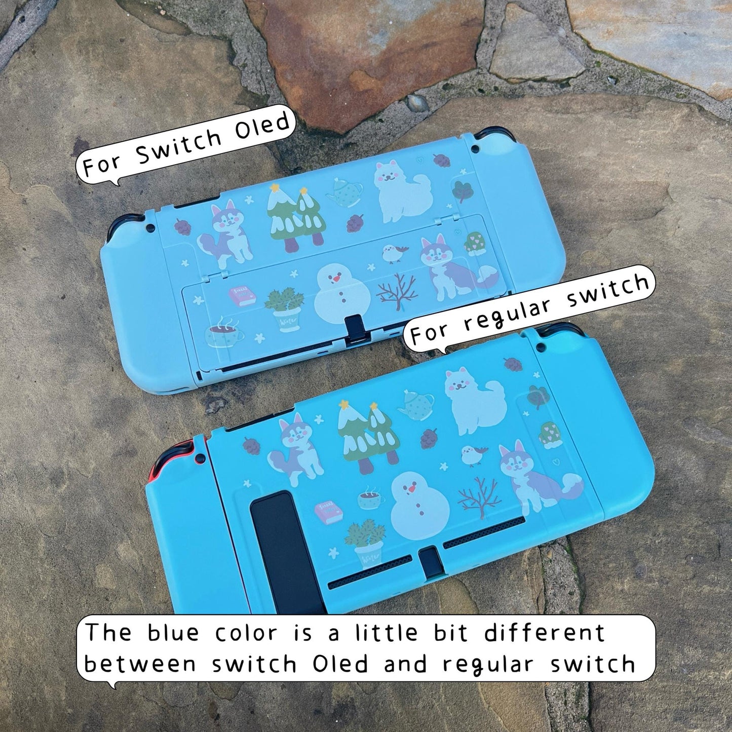 Winter Husky Samoyed Case for Nintendo Switch, Switch OLED and Lite
