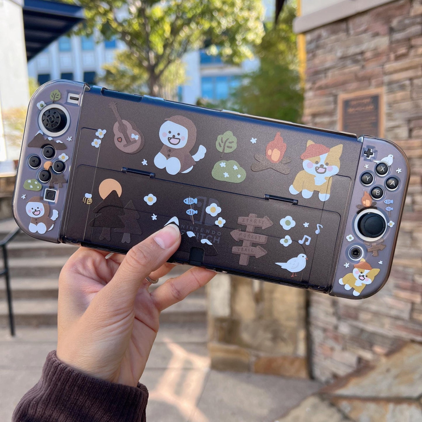 Camping Dogs Case for Nintendo Switch 2, Switch and Switch OLED