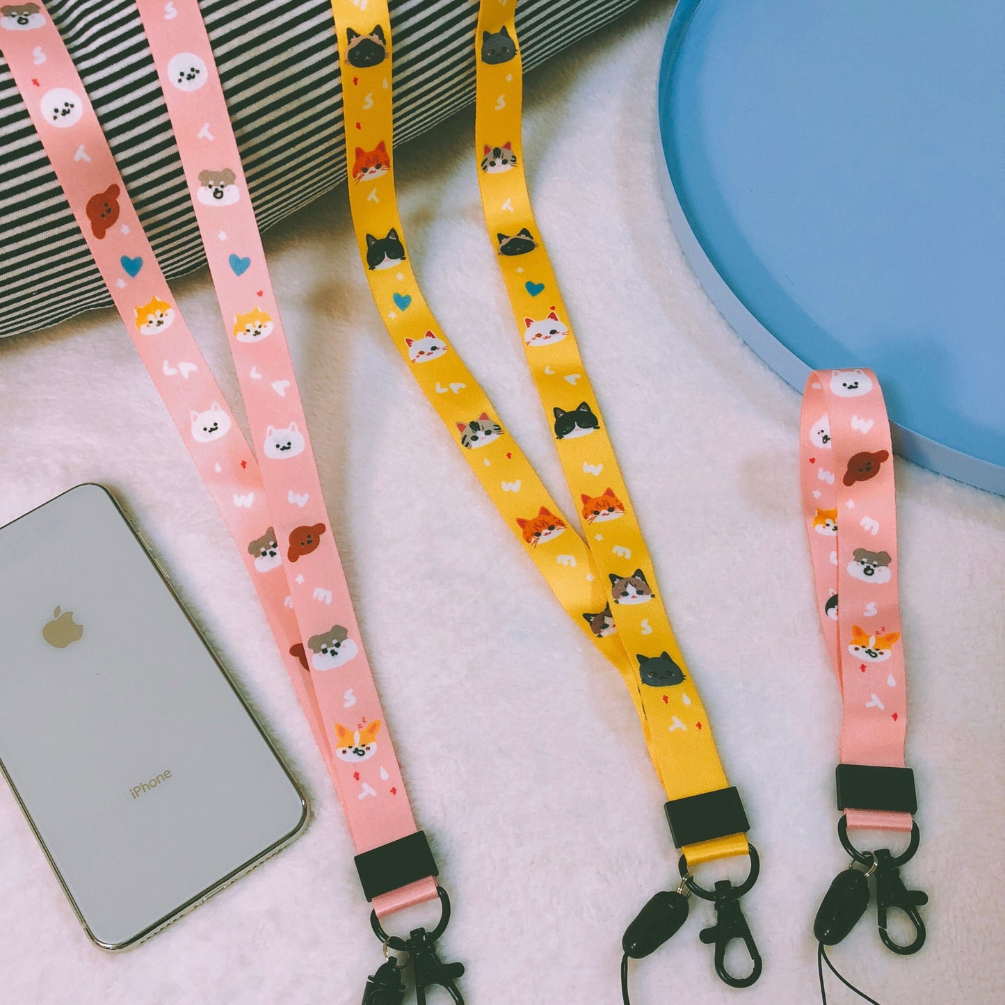 Cat Dog Prints Lanyards