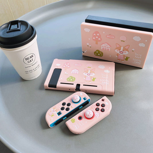 Corgi Farm Case for Nintendo Switch OLED, Switch and Lite