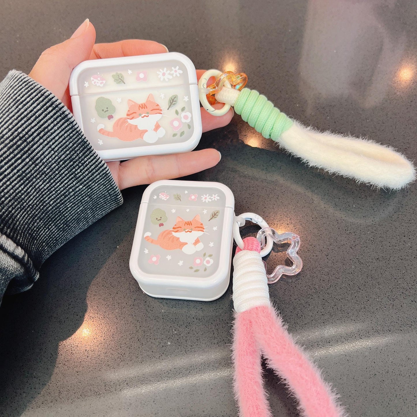 Orange Cat Case for AirPods