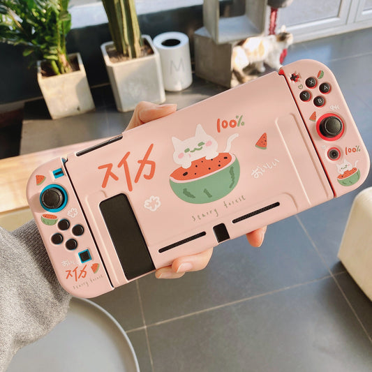 Watermelon Cat Case for Nintendo Switch, Switch Oled and Switch Lite